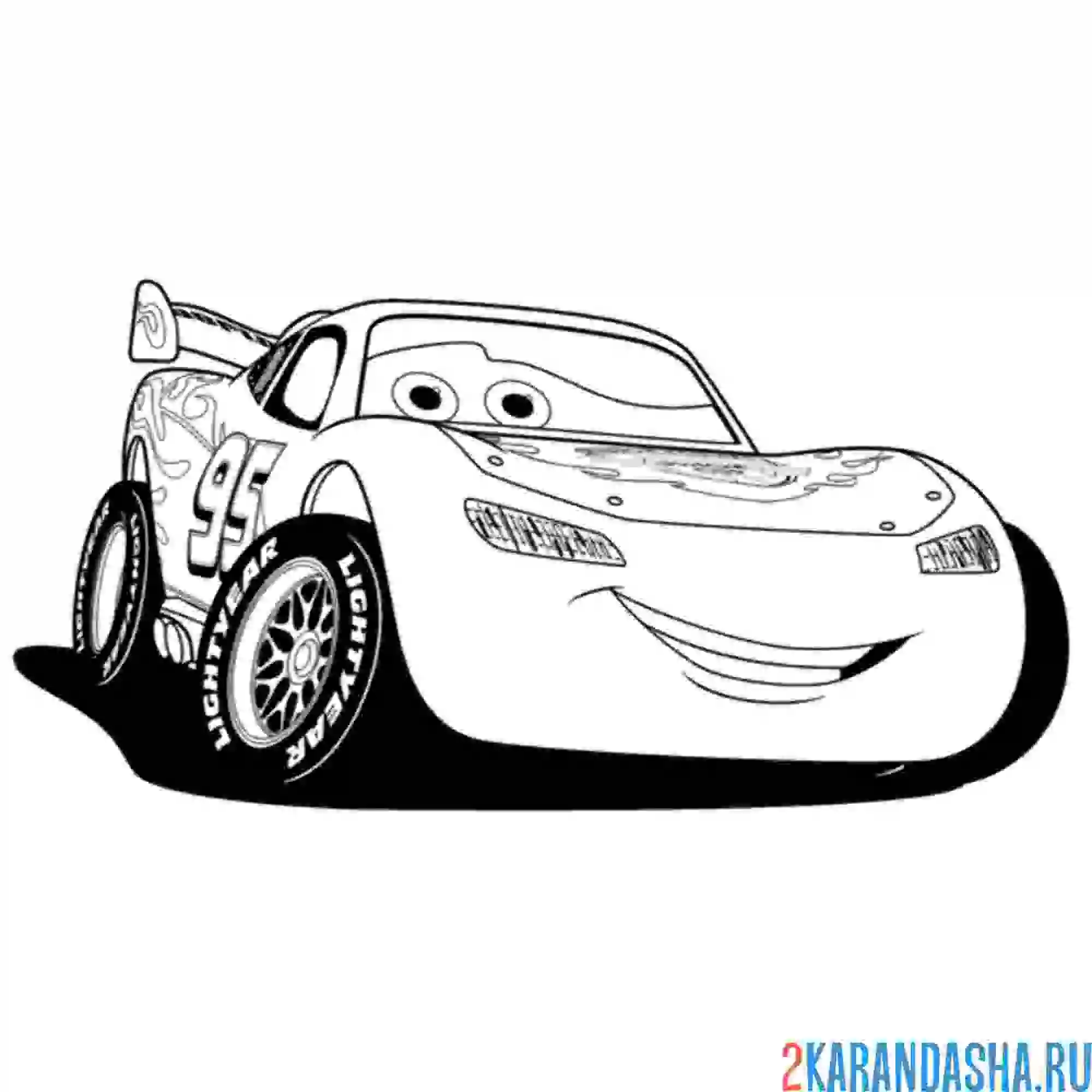Раскраска молния маквин 95