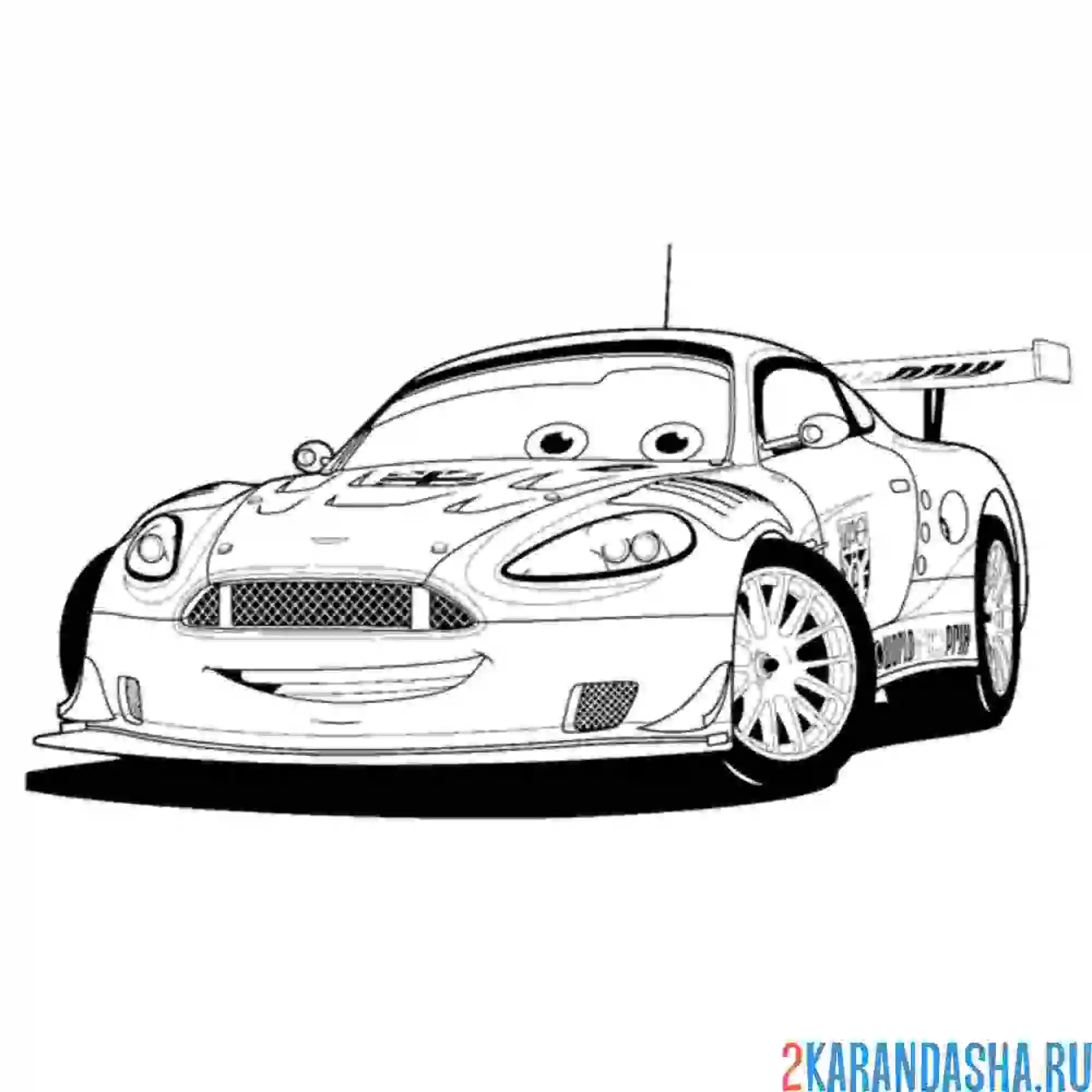 Раскраска найджел газли тачки-2