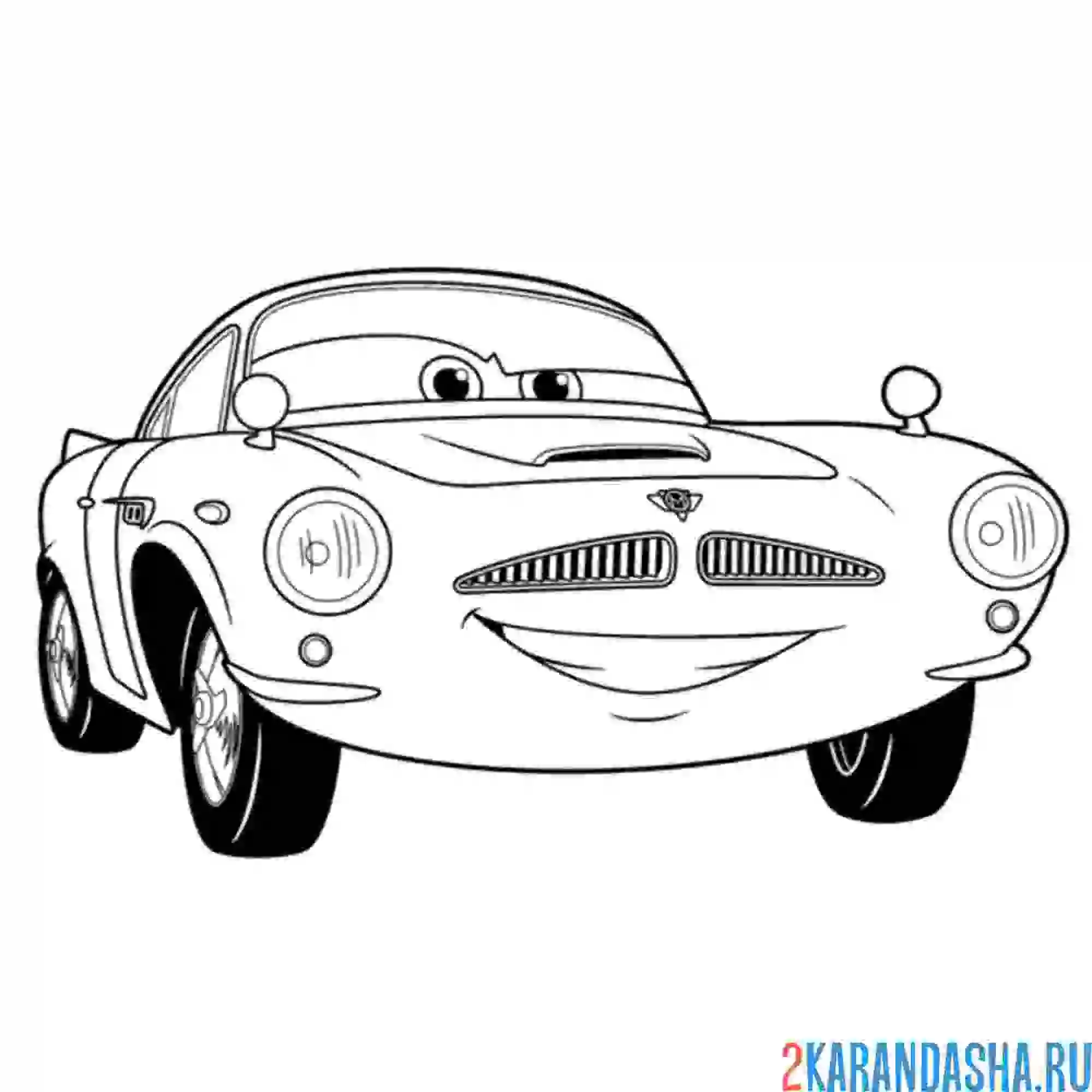 Раскраска финн макмисл тачки-2