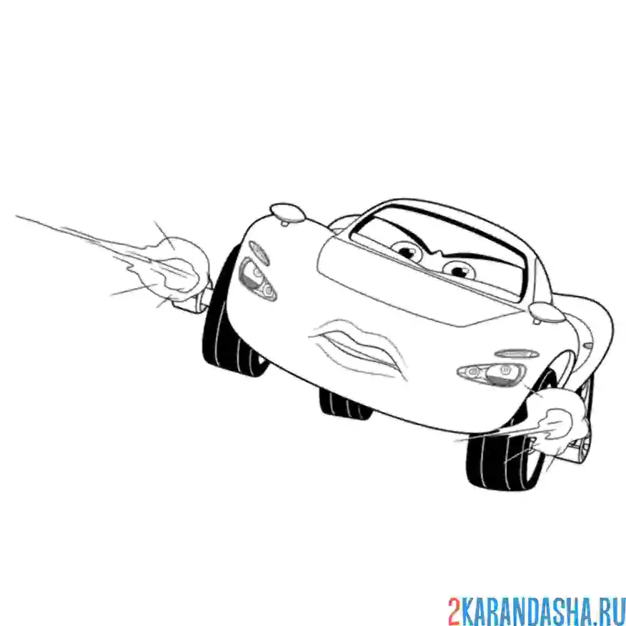 Раскраска холли делюкс тачки 2