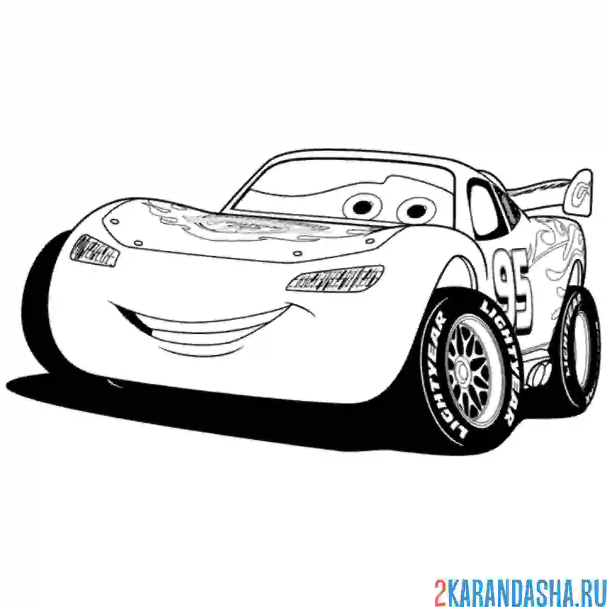 Раскраска маквин тачки 2 часть