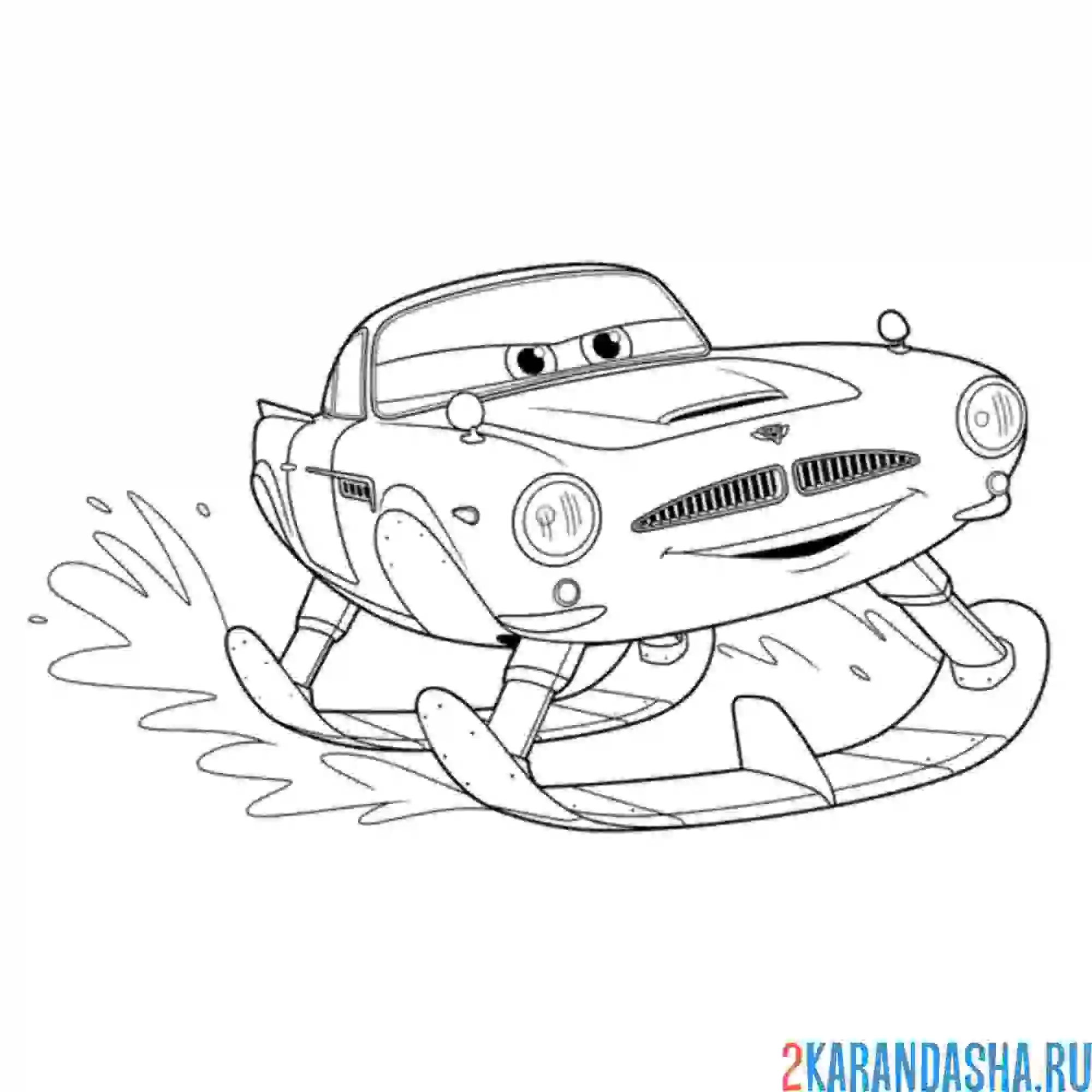 Раскраска финн макмисл на воде