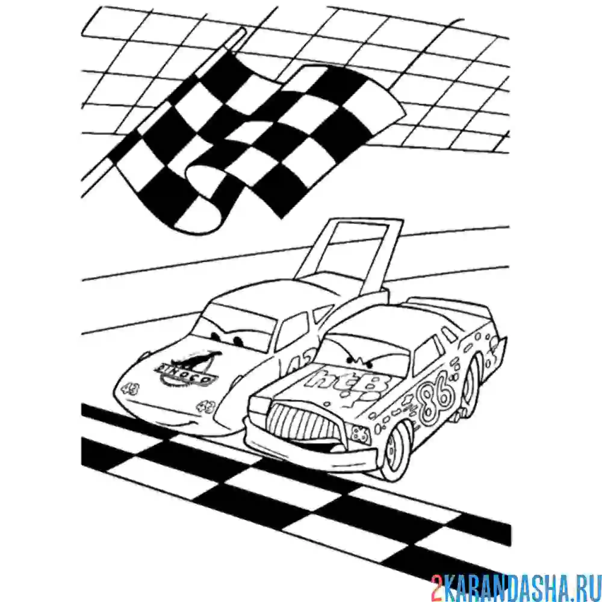 Раскраска финиш тачки-2