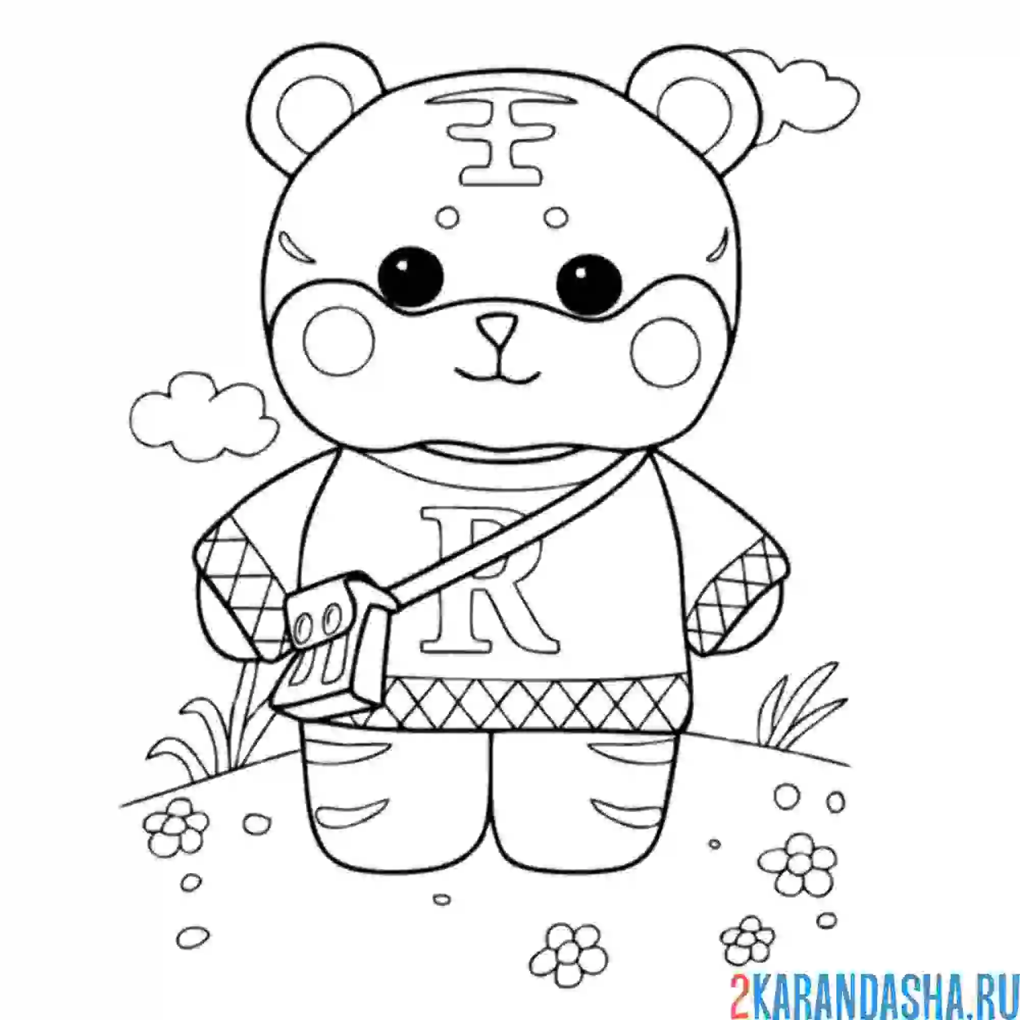 Раскраска друг уточки лалафанфан