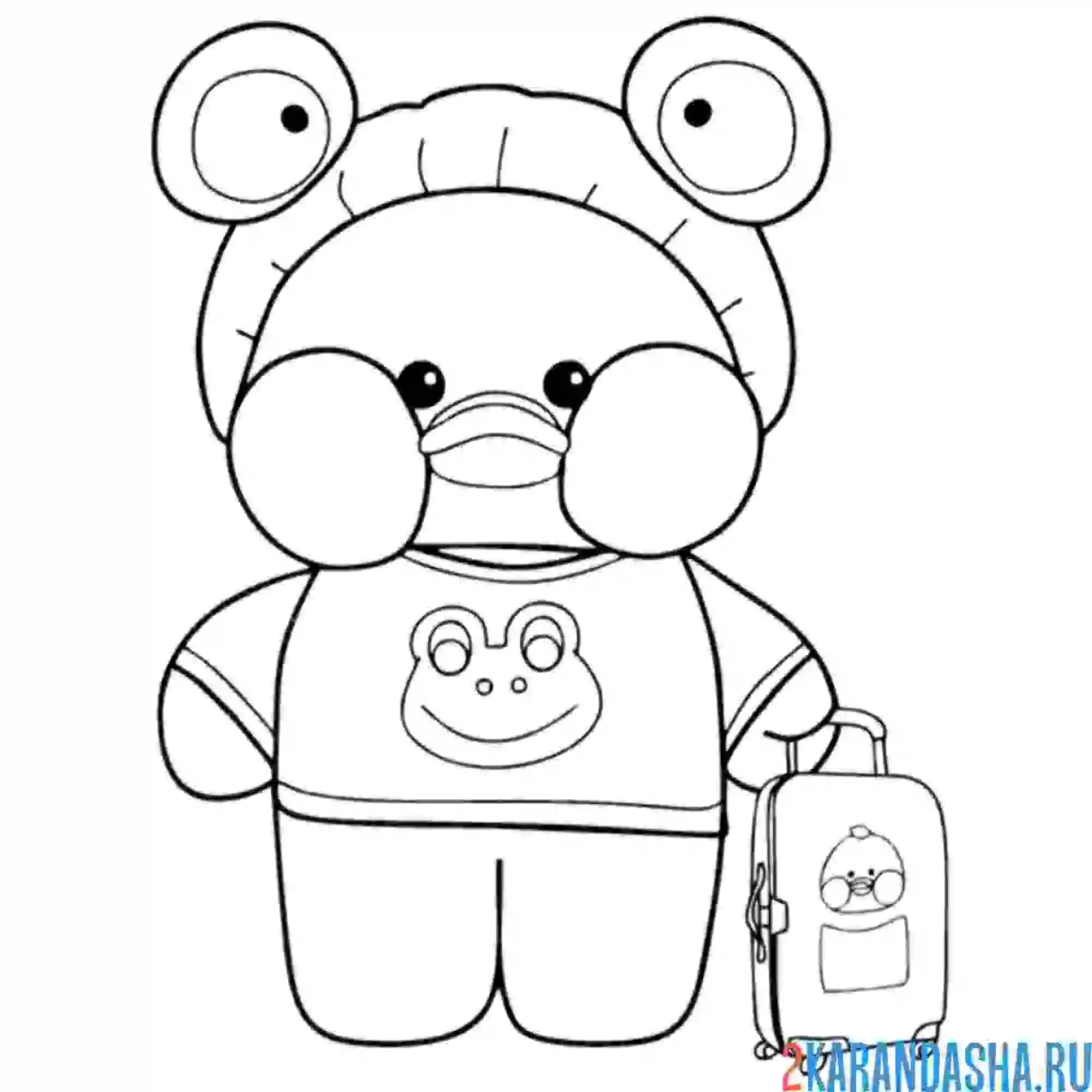 Раскраска уточка лалафанфан путешественник