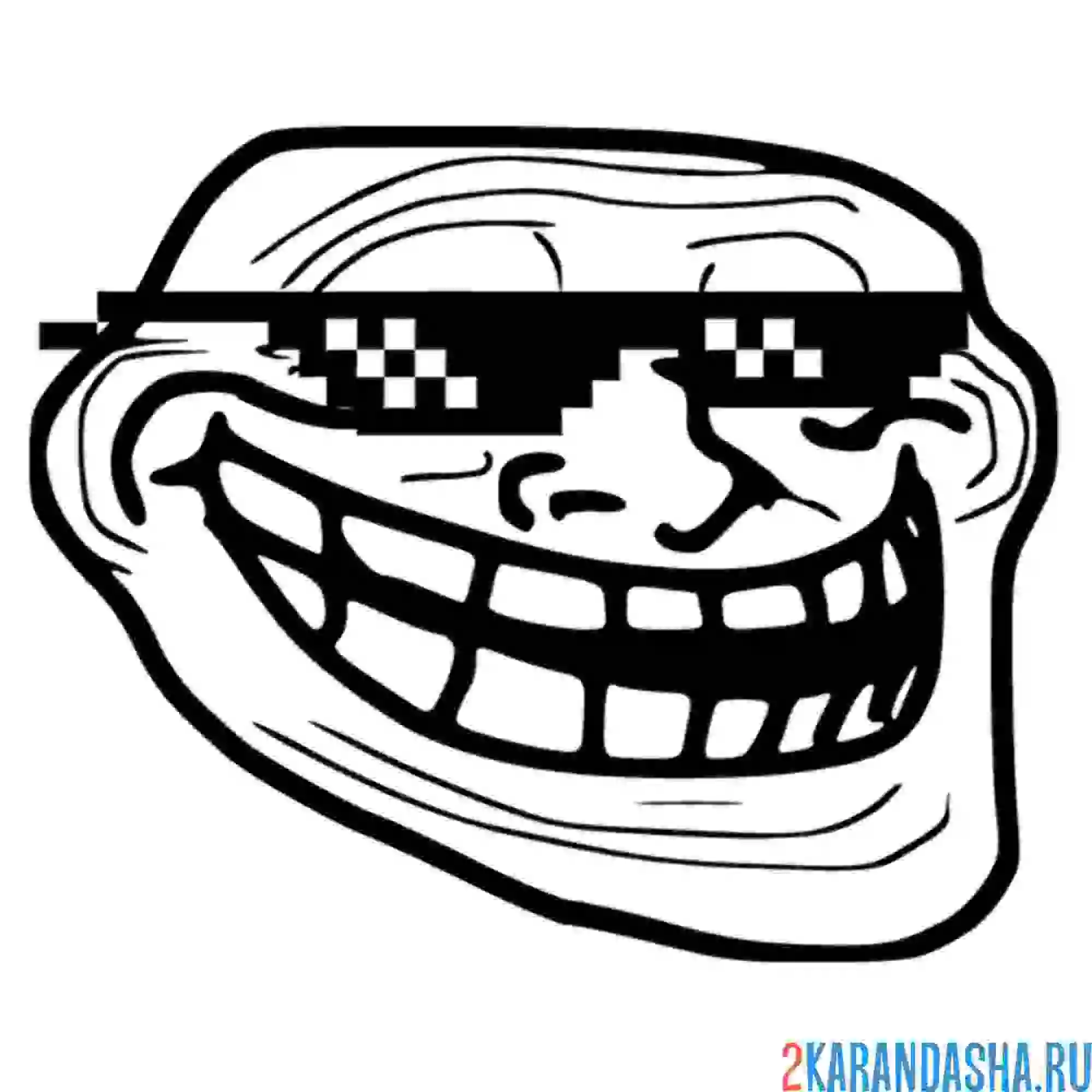 Раскраска мем круто