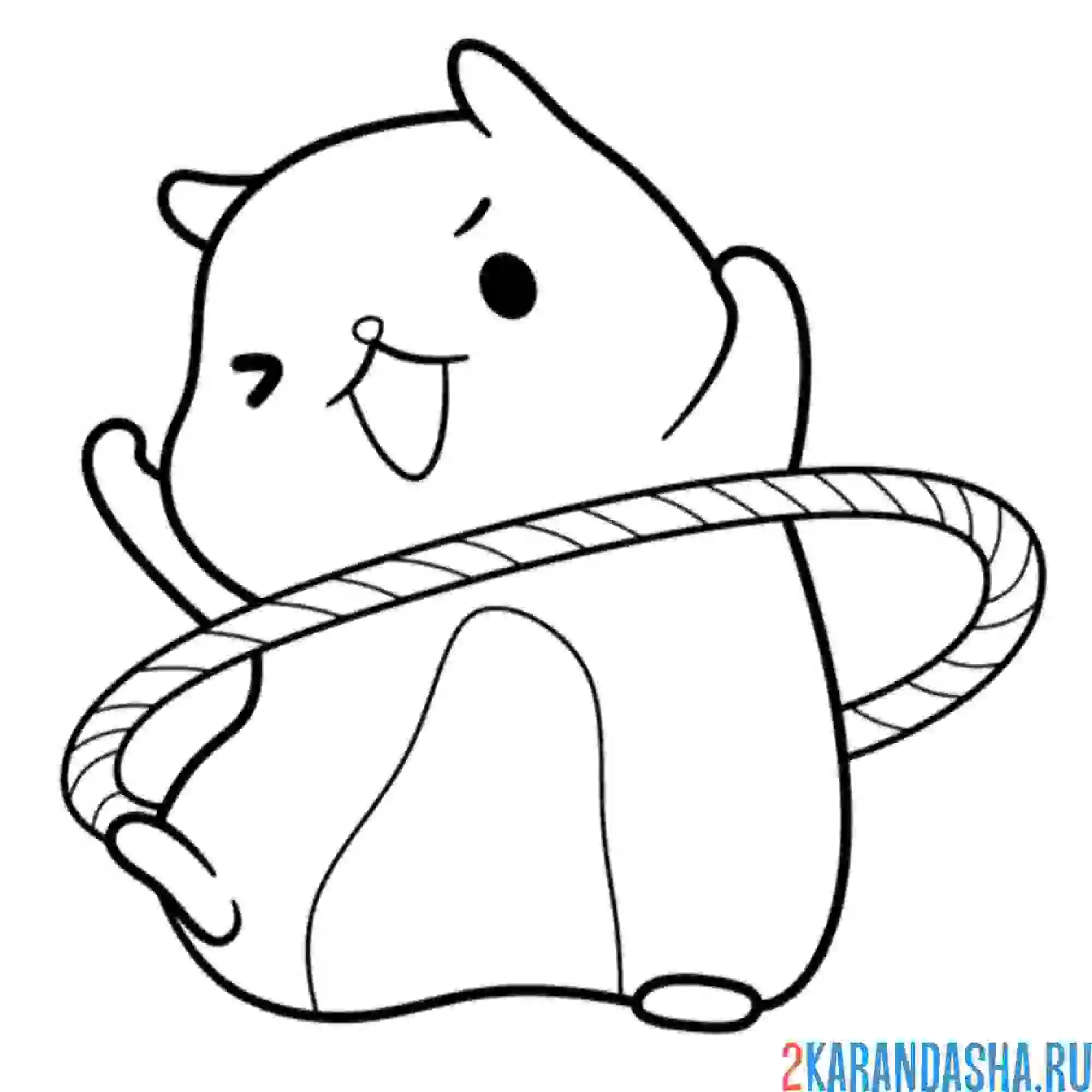 Раскраска хомяк спортсмен