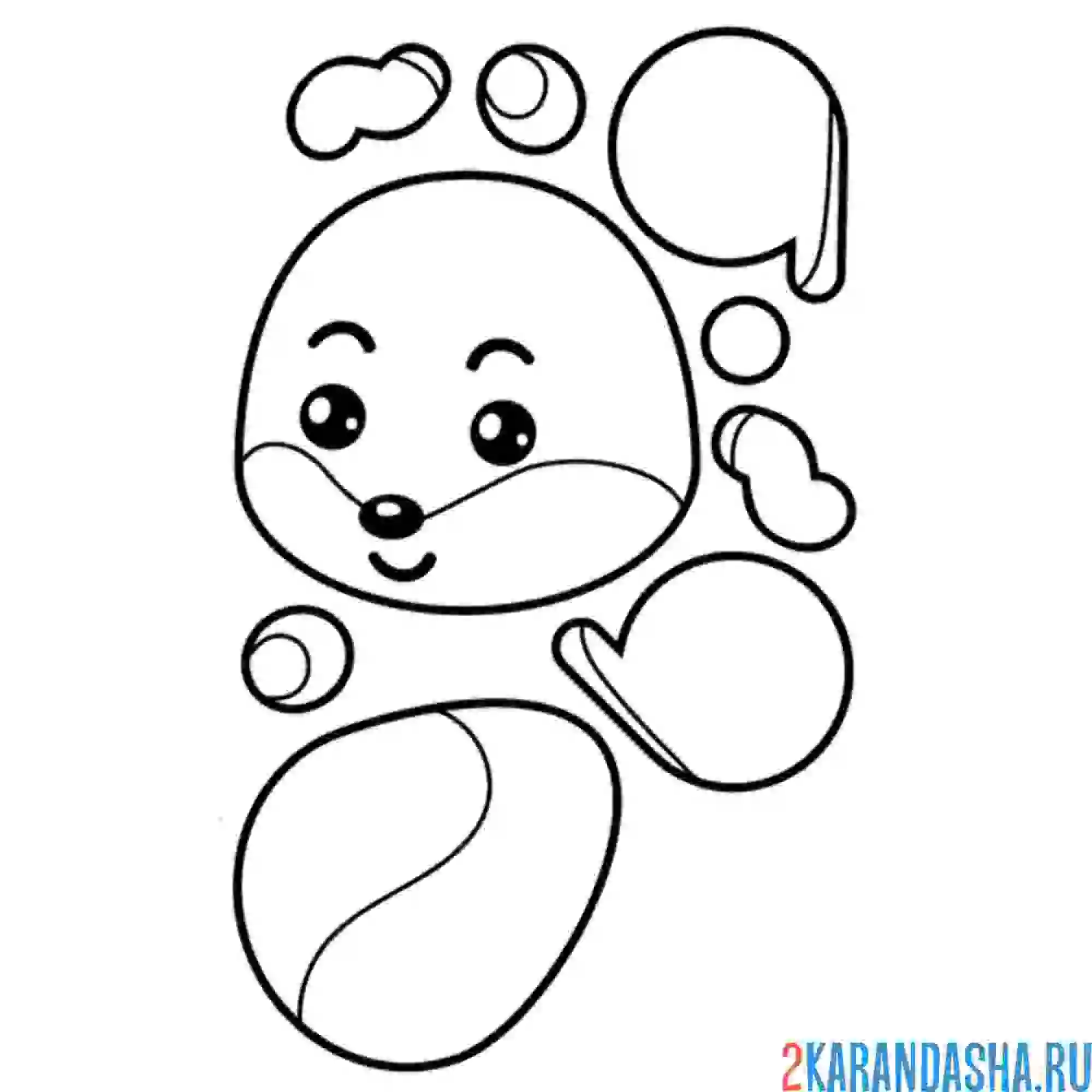 Раскраска вырежи и склей хомяка