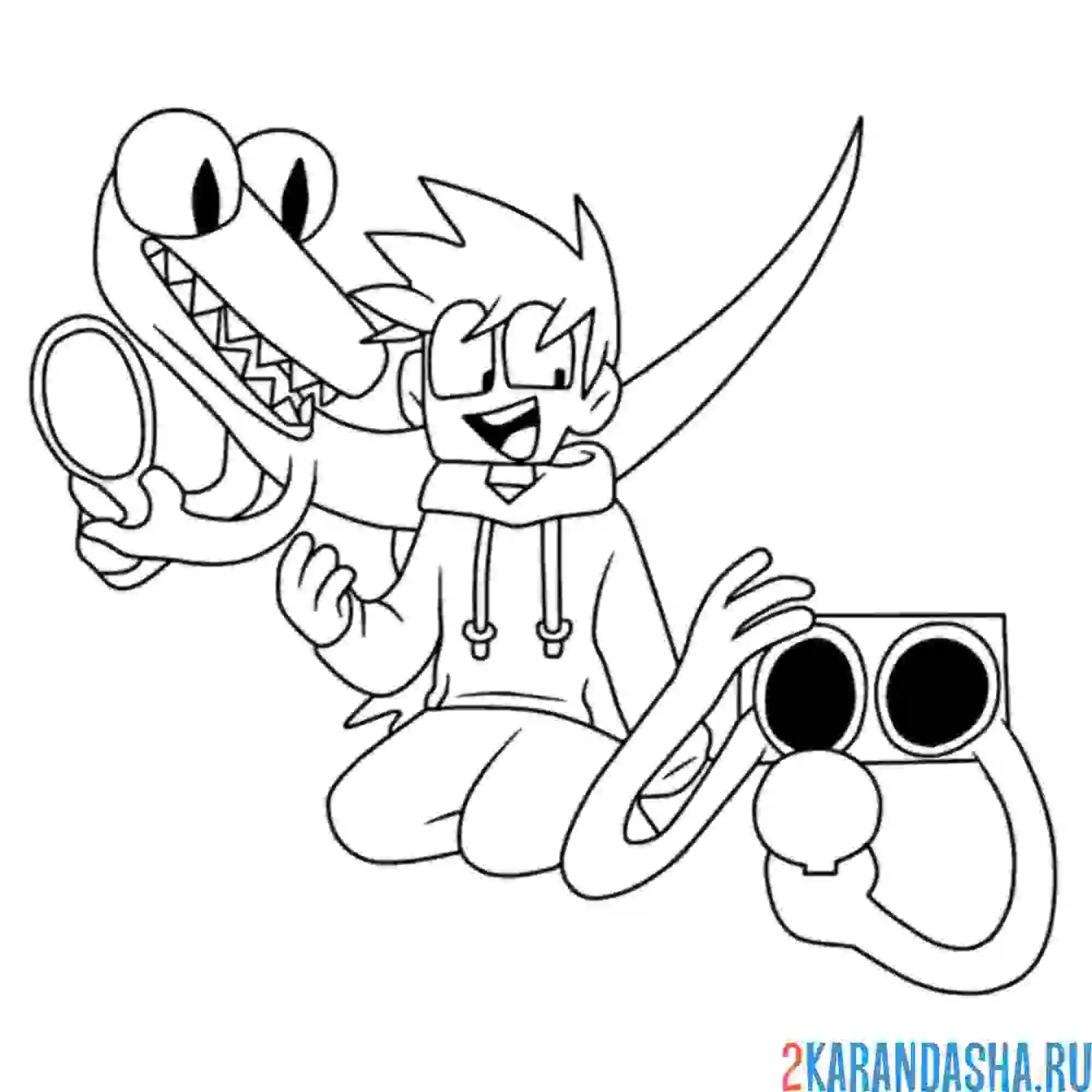 Раскраска роблокс радужные друзья