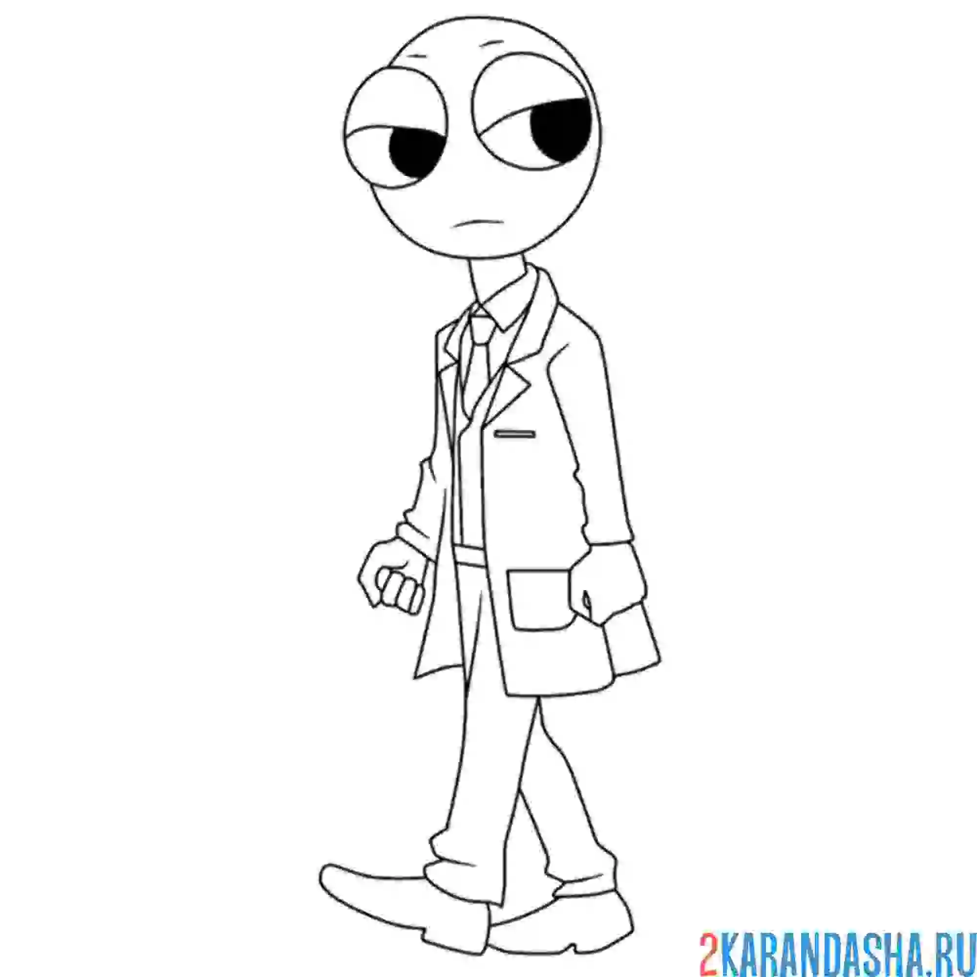 Раскраска персонаж радужные друзья