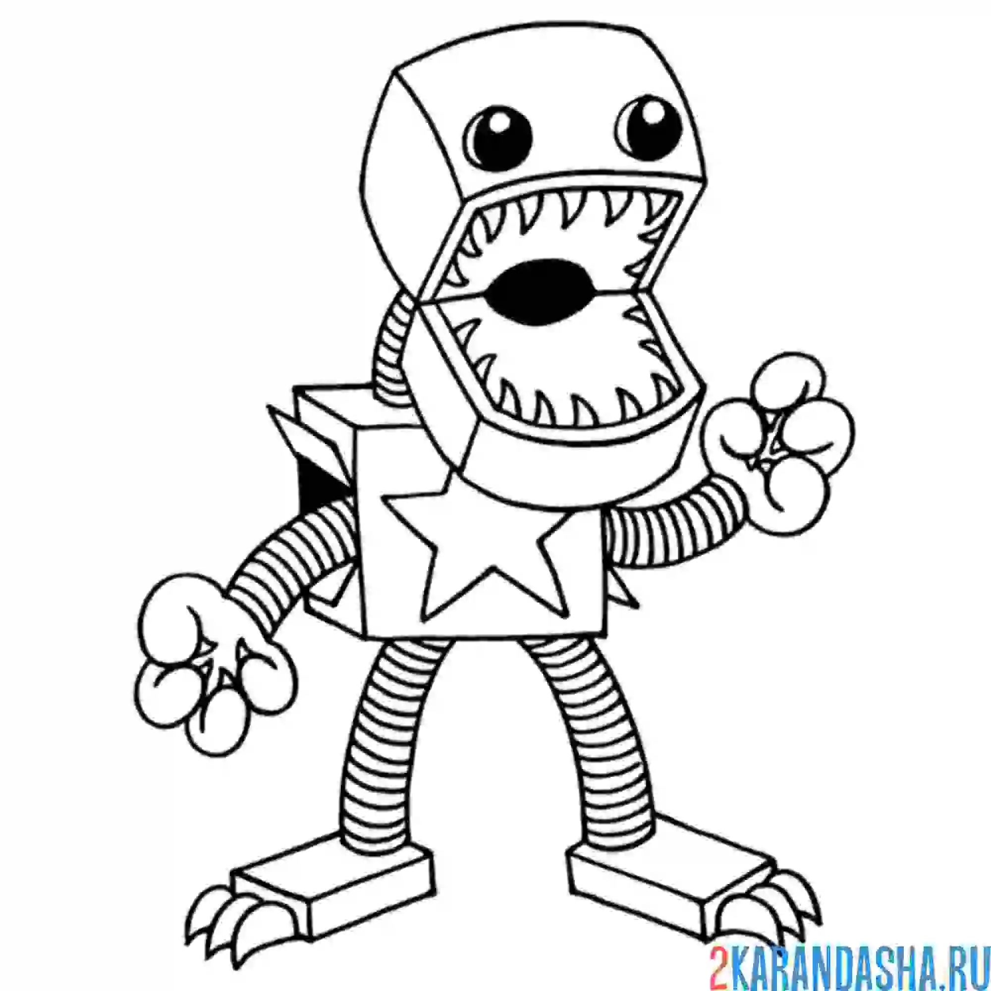 Раскраска rainbow friends персонаж