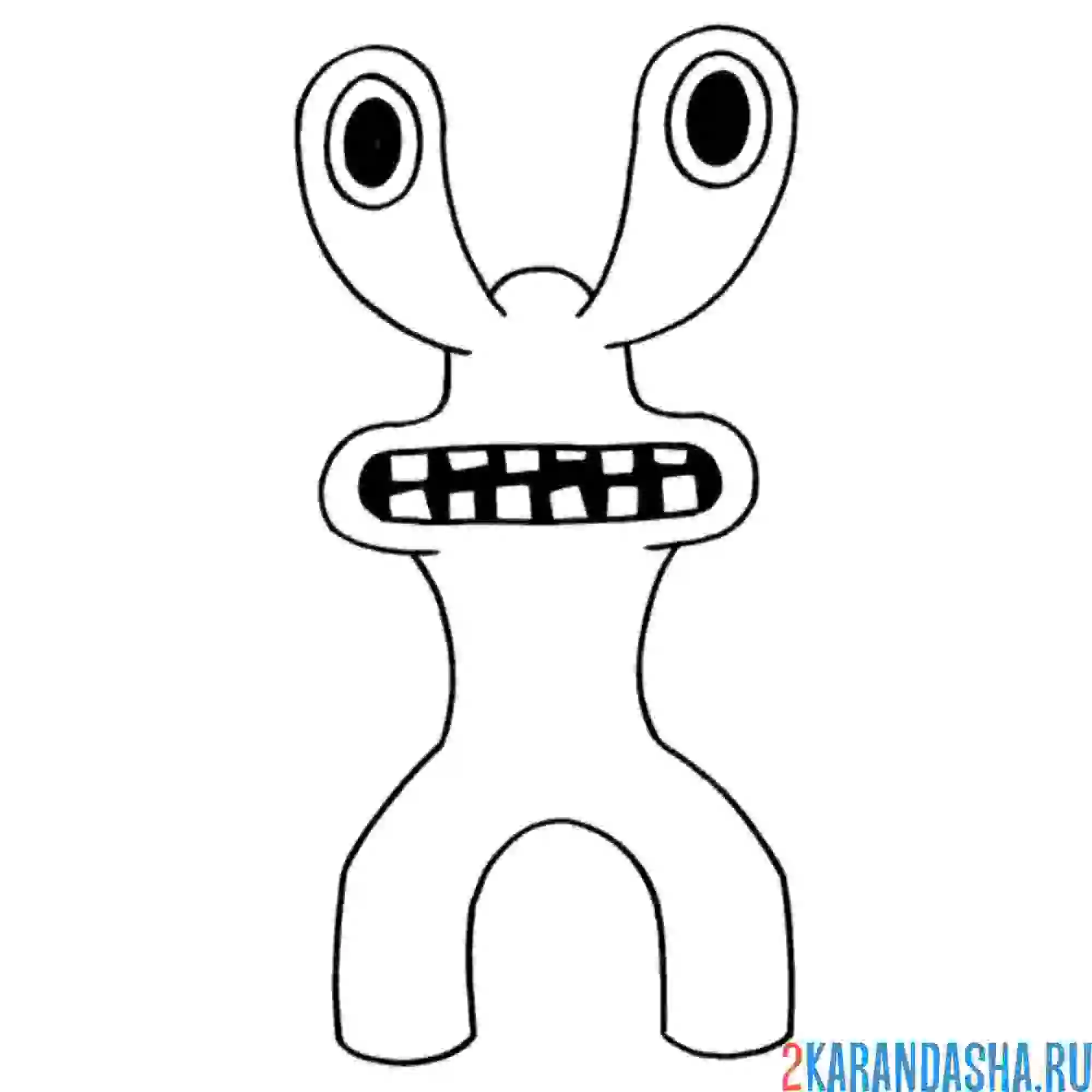 Раскраска rainbow friends roblox