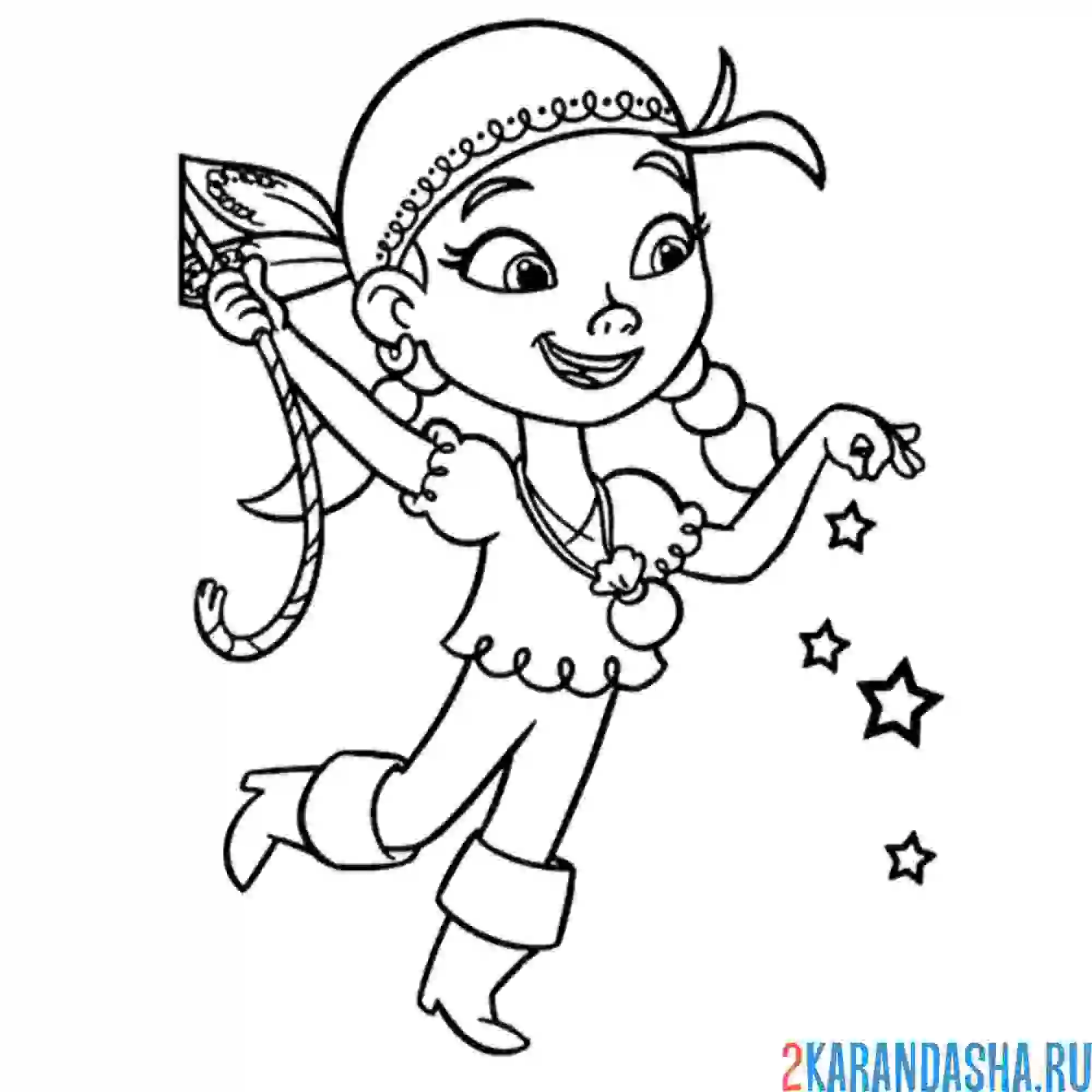 Раскраска иззи пират