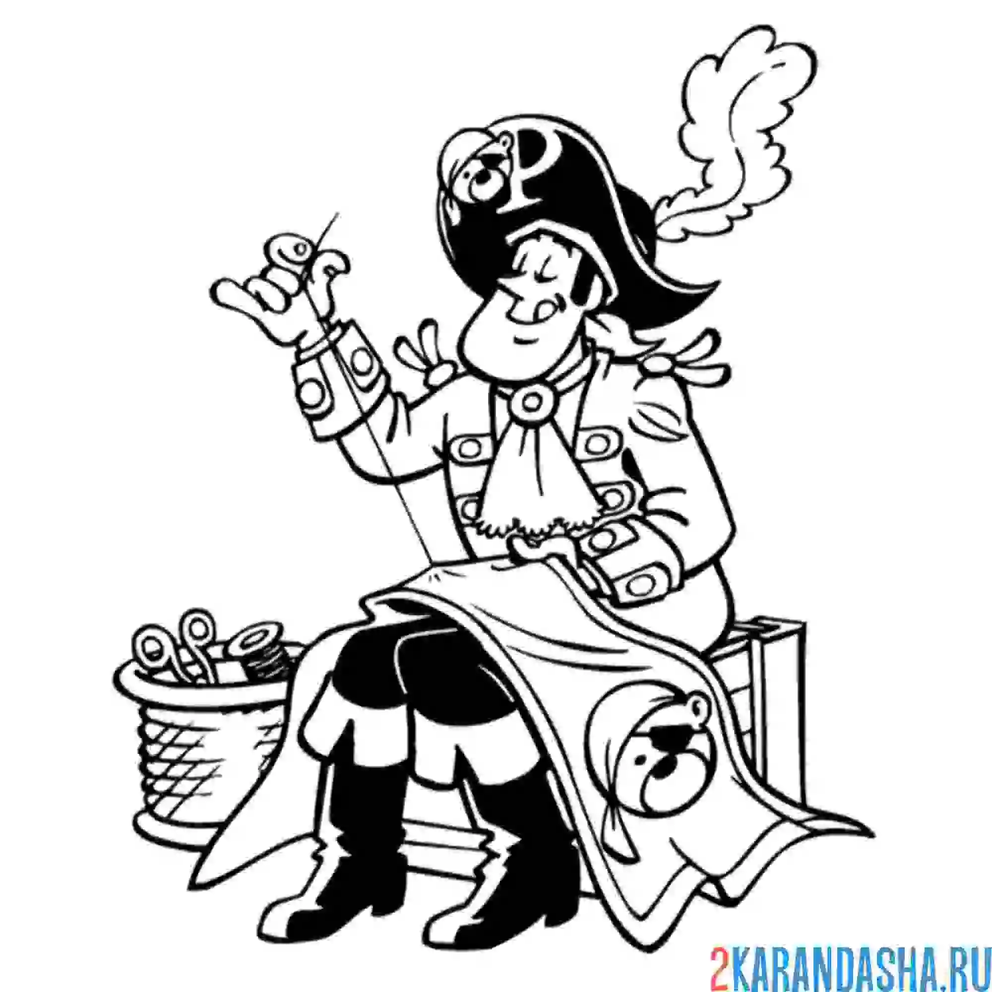Раскраска пират шьер