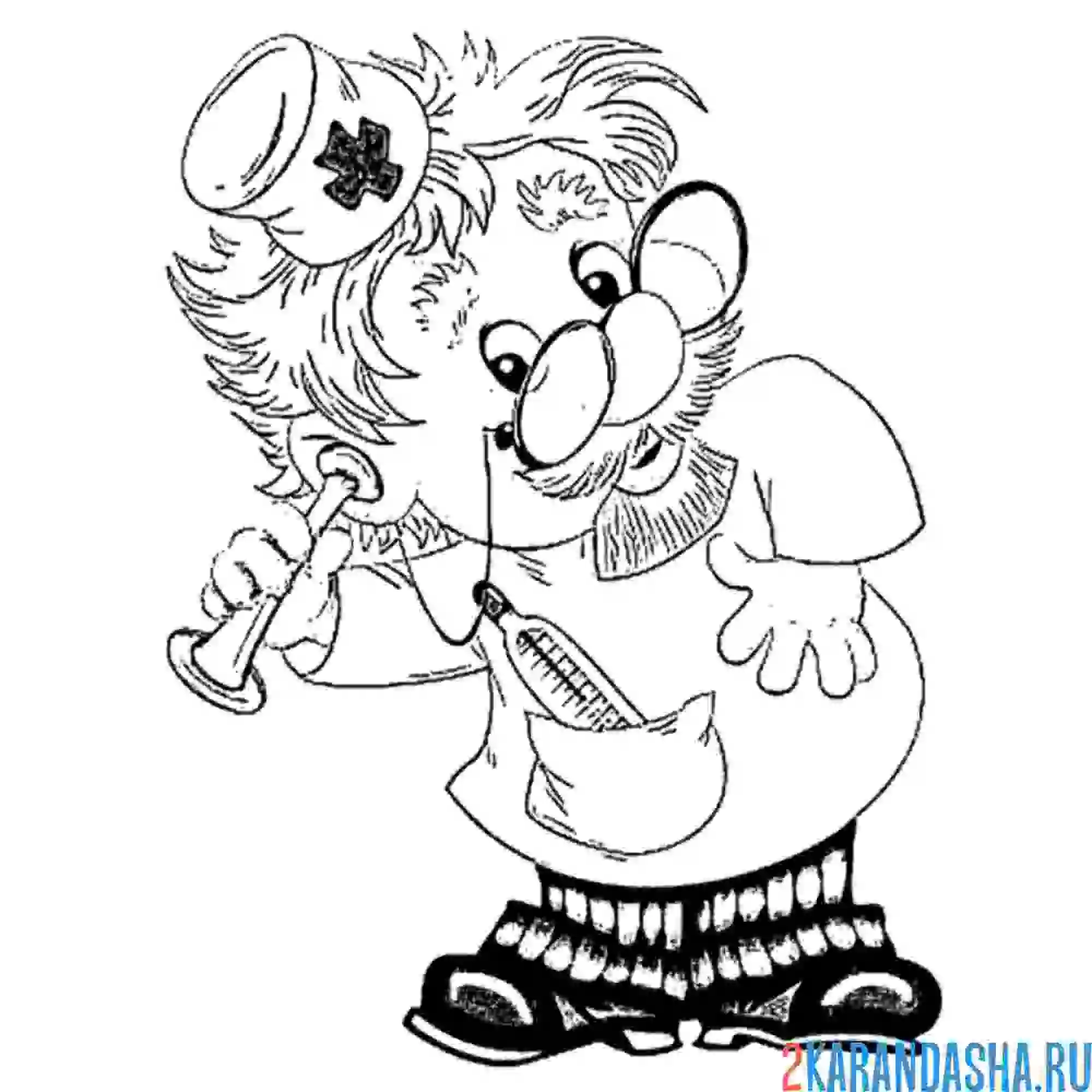 Раскраска добрый доктор айболит