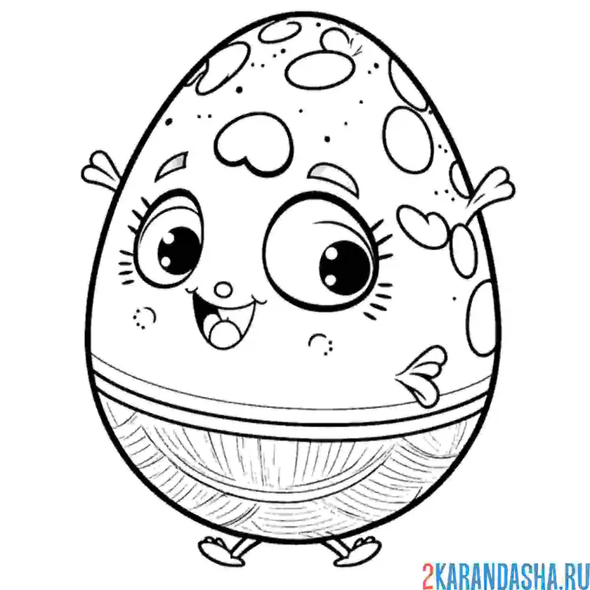 Раскраска забавное яйцо