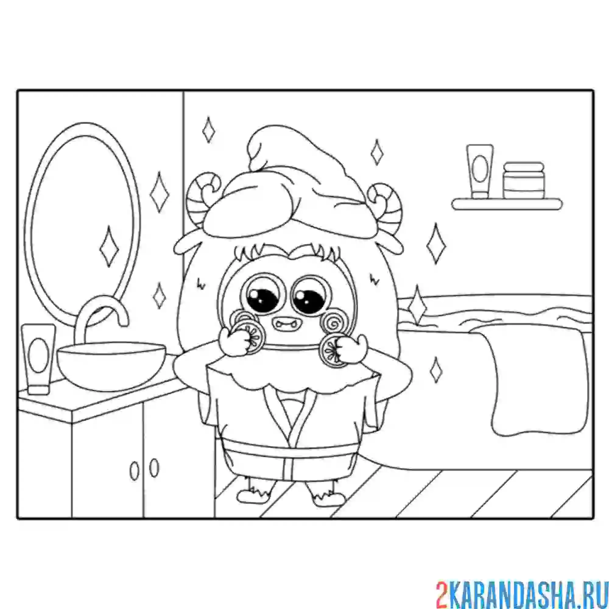 Раскраска монстр-санта