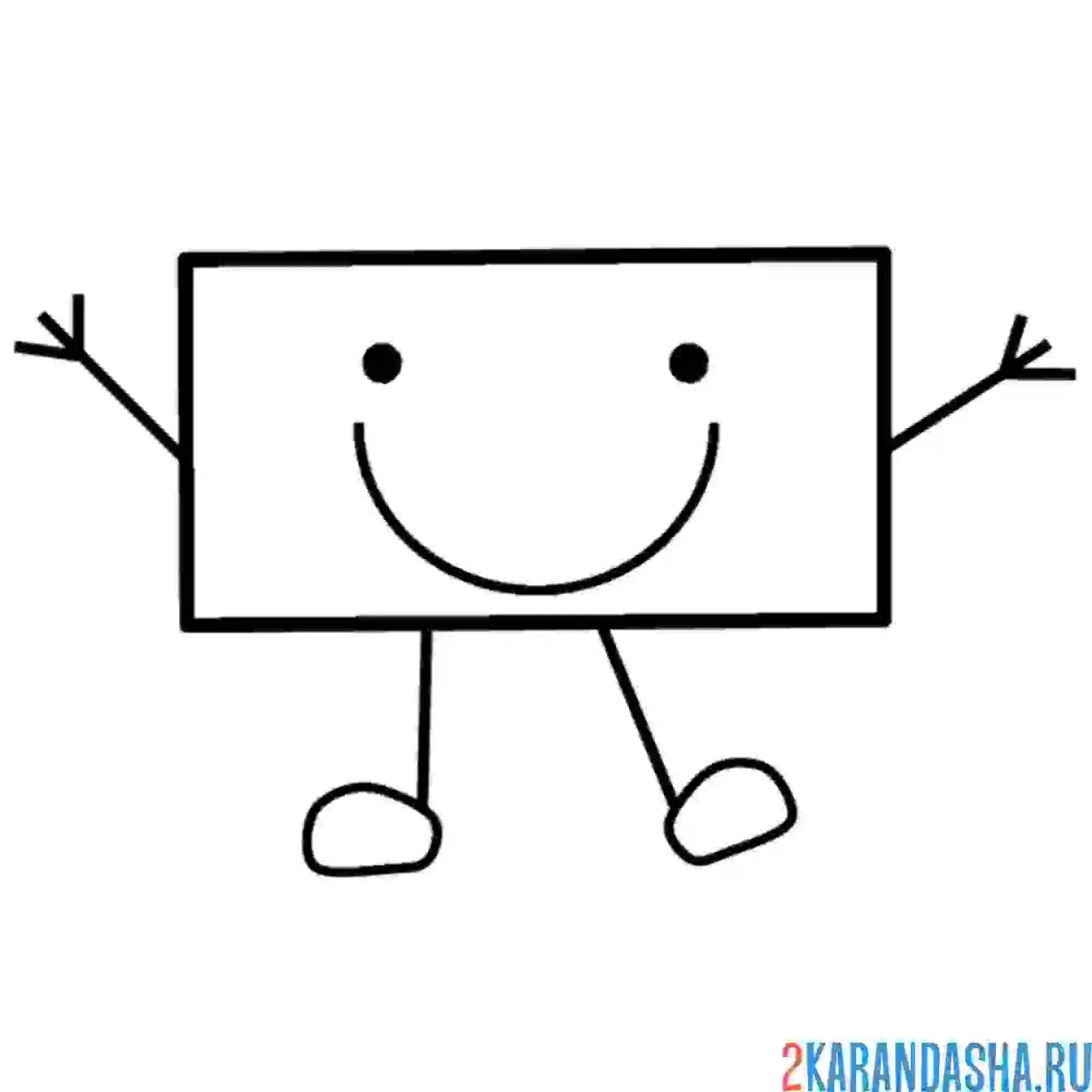 Раскраска прямоугольник с глазками