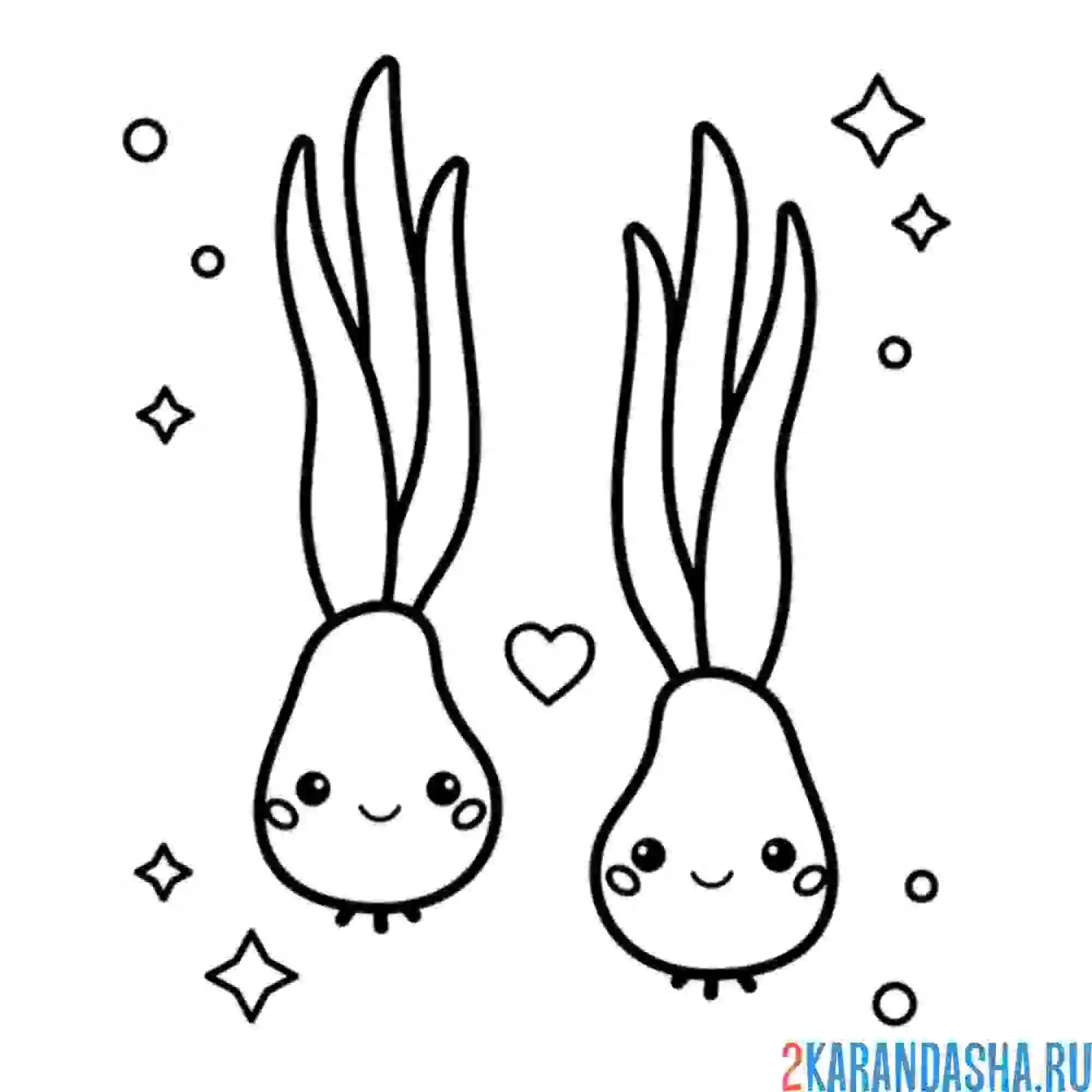 Раскраска маленький лук