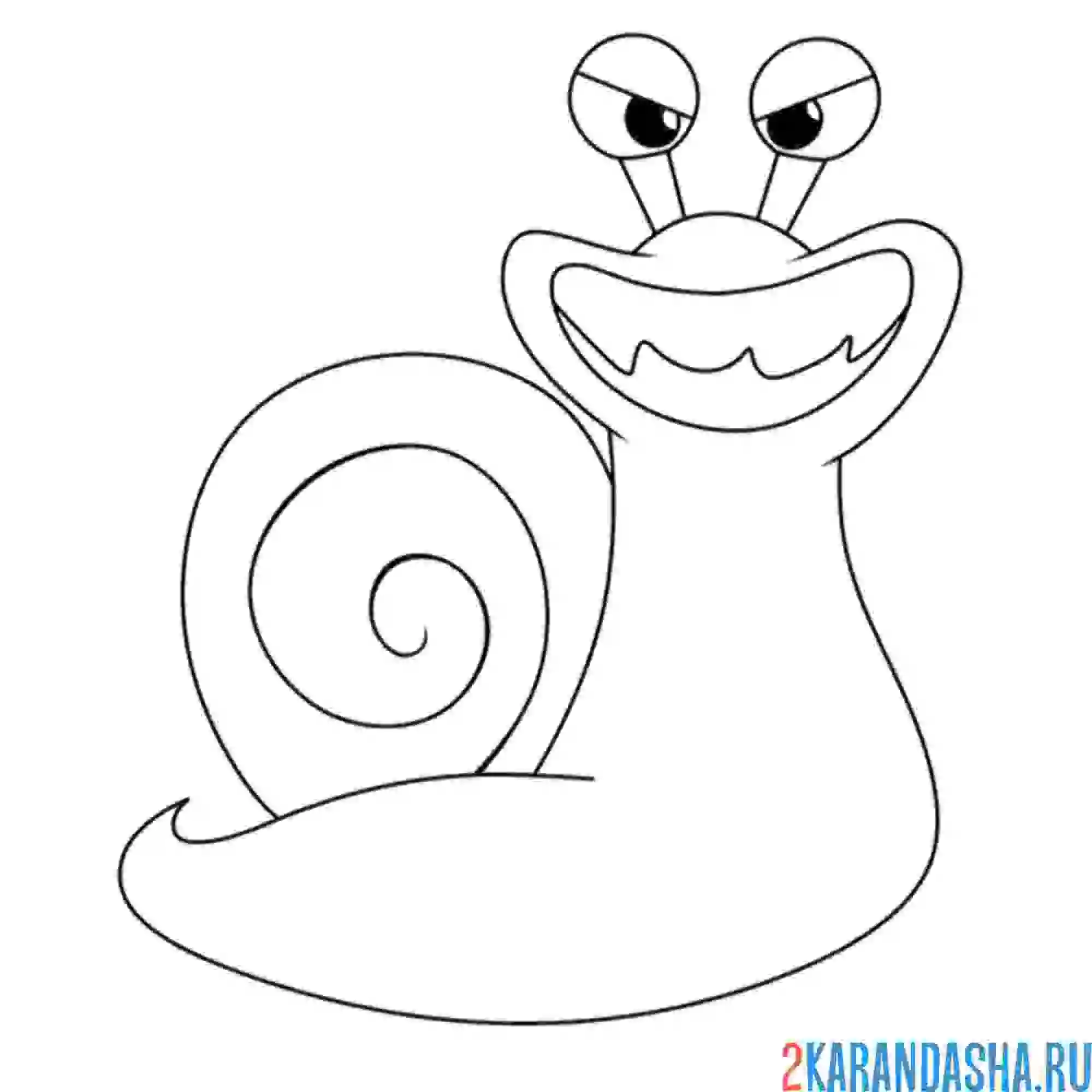 Раскраска улитка гаредн банбан