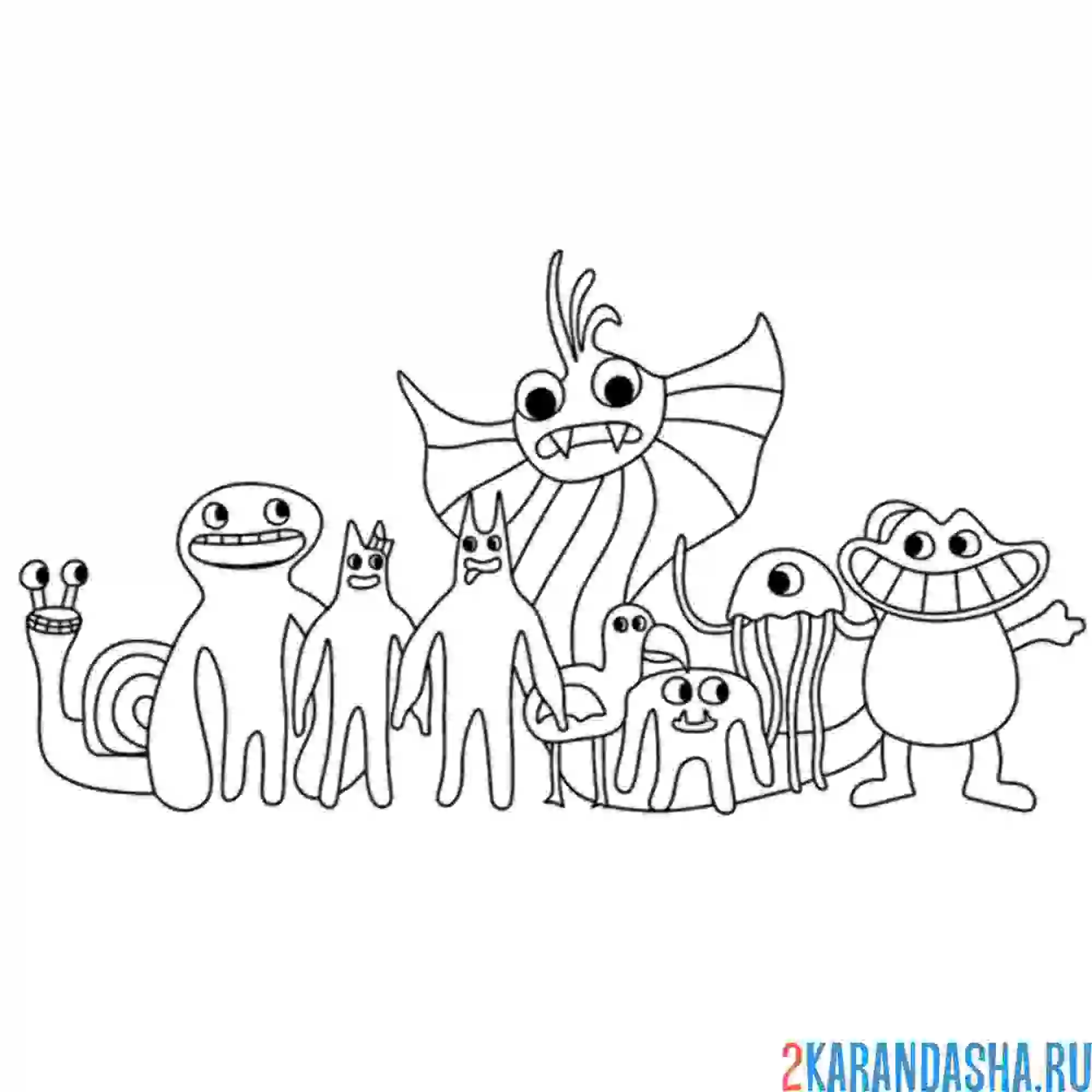 Раскраска игра гарден банбан