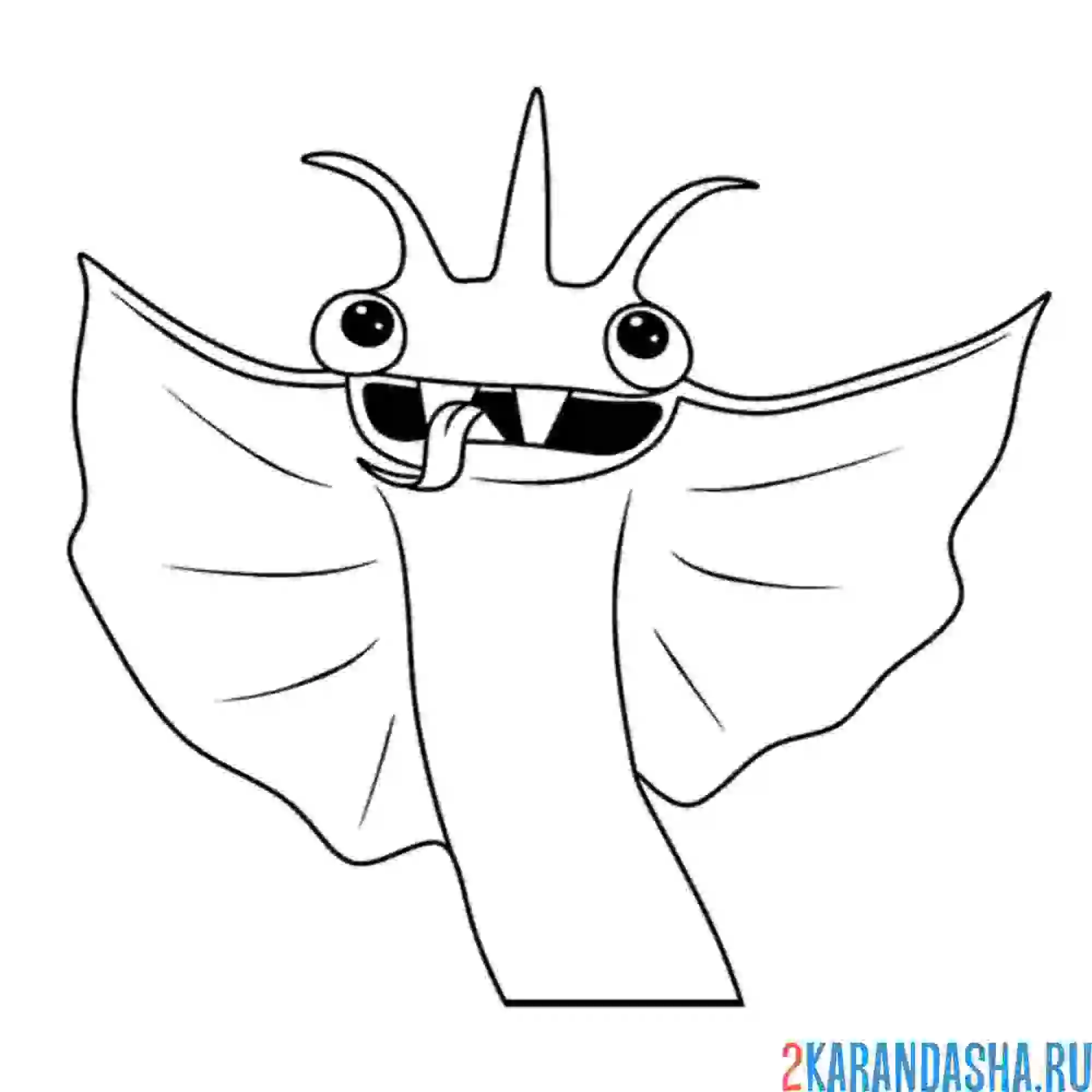 Раскраска жутко гарден банбан