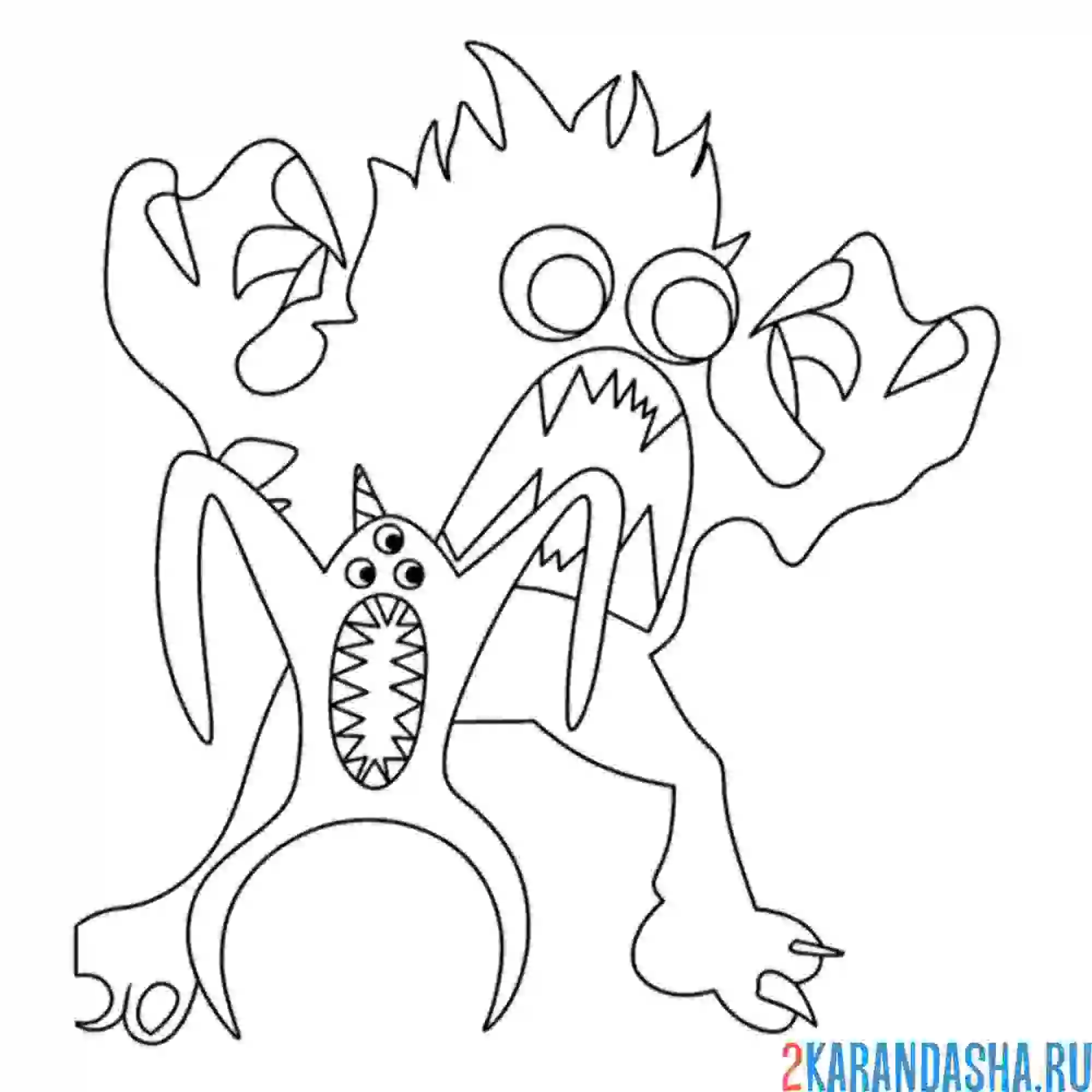 Раскраска ужас банбана
