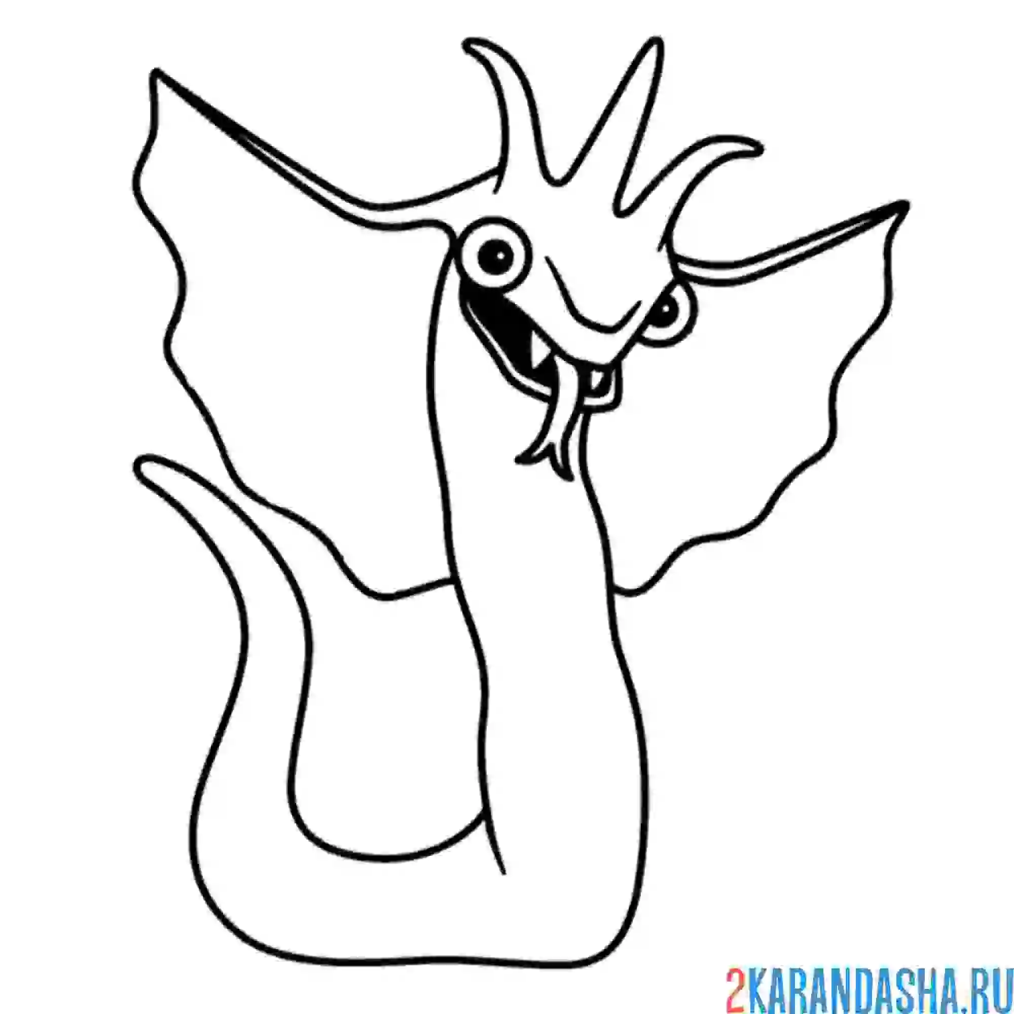 Раскраска крылатый монстр банбана