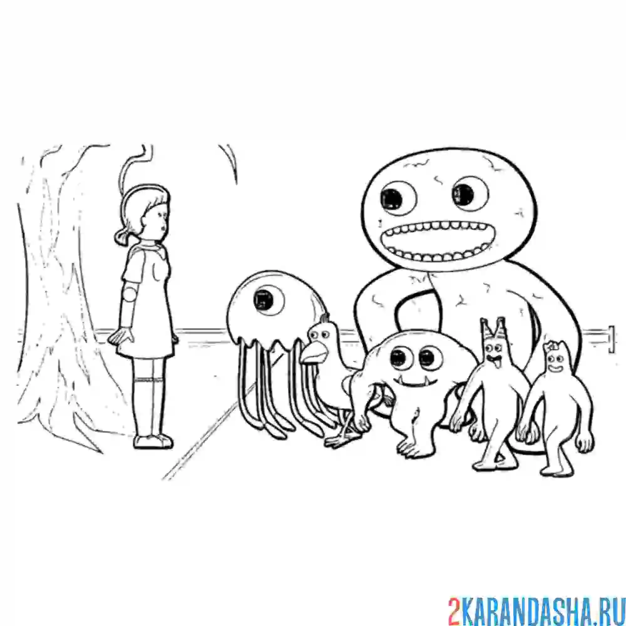 Раскраска garten of banban wiki