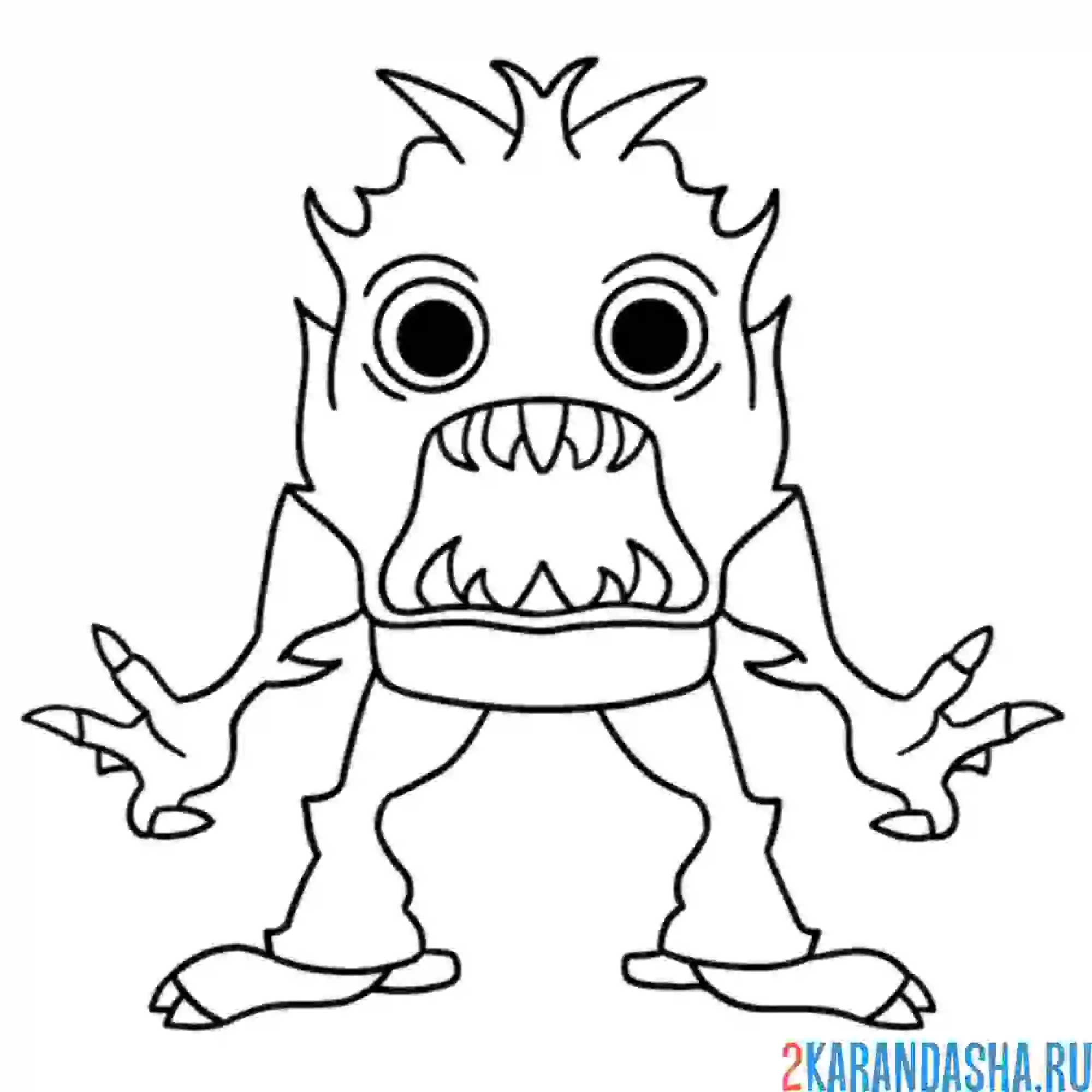 Раскраска охотник тим сад банбан