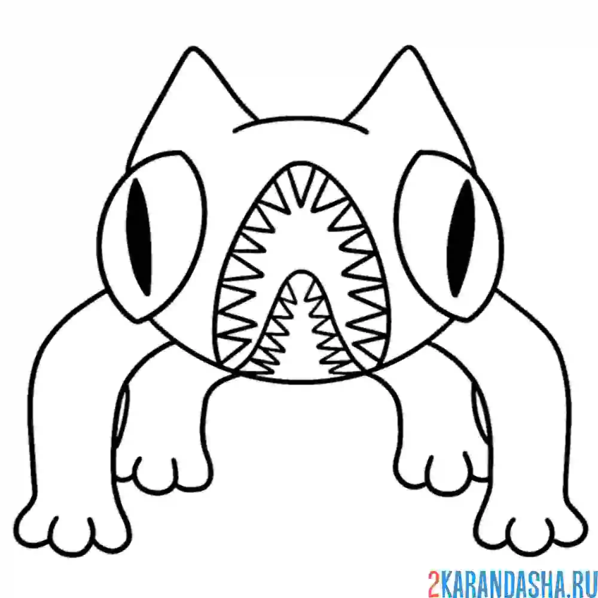 Раскраска lazcat сад банбан