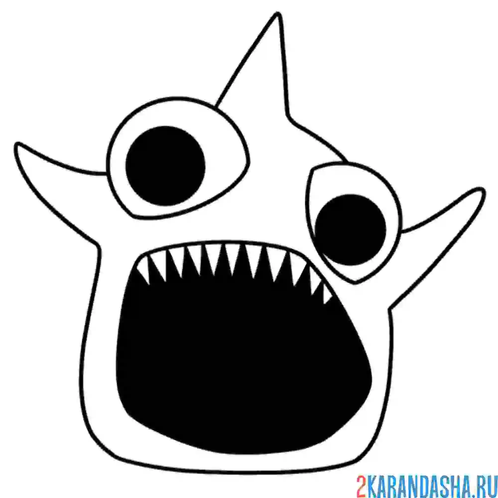 Раскраска pinky stewie сад банбан