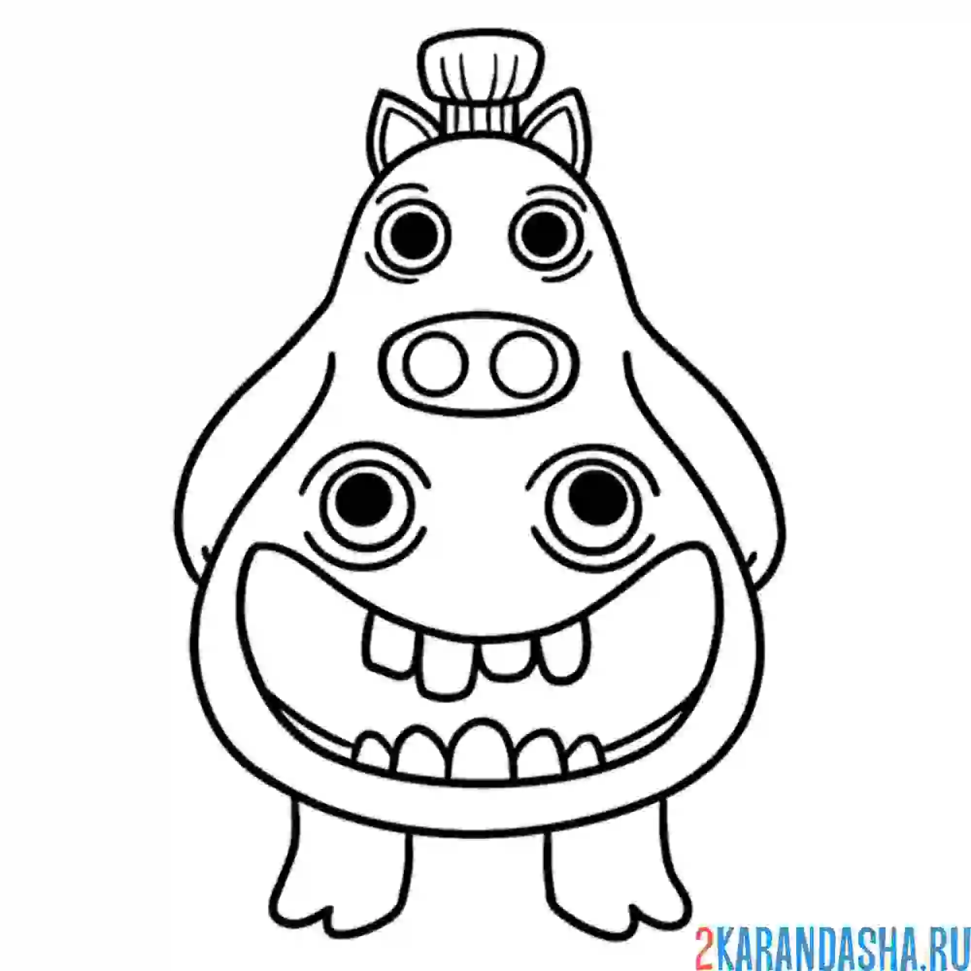 Раскраска chef pigster банбан сад