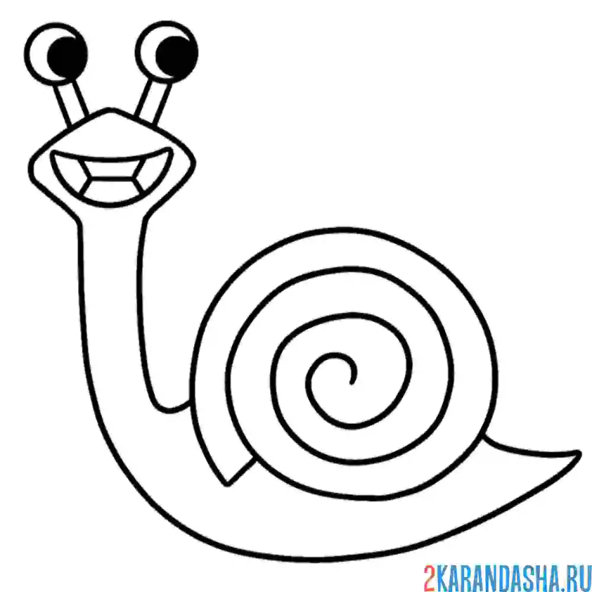 Раскраска slow seline the snail банбан