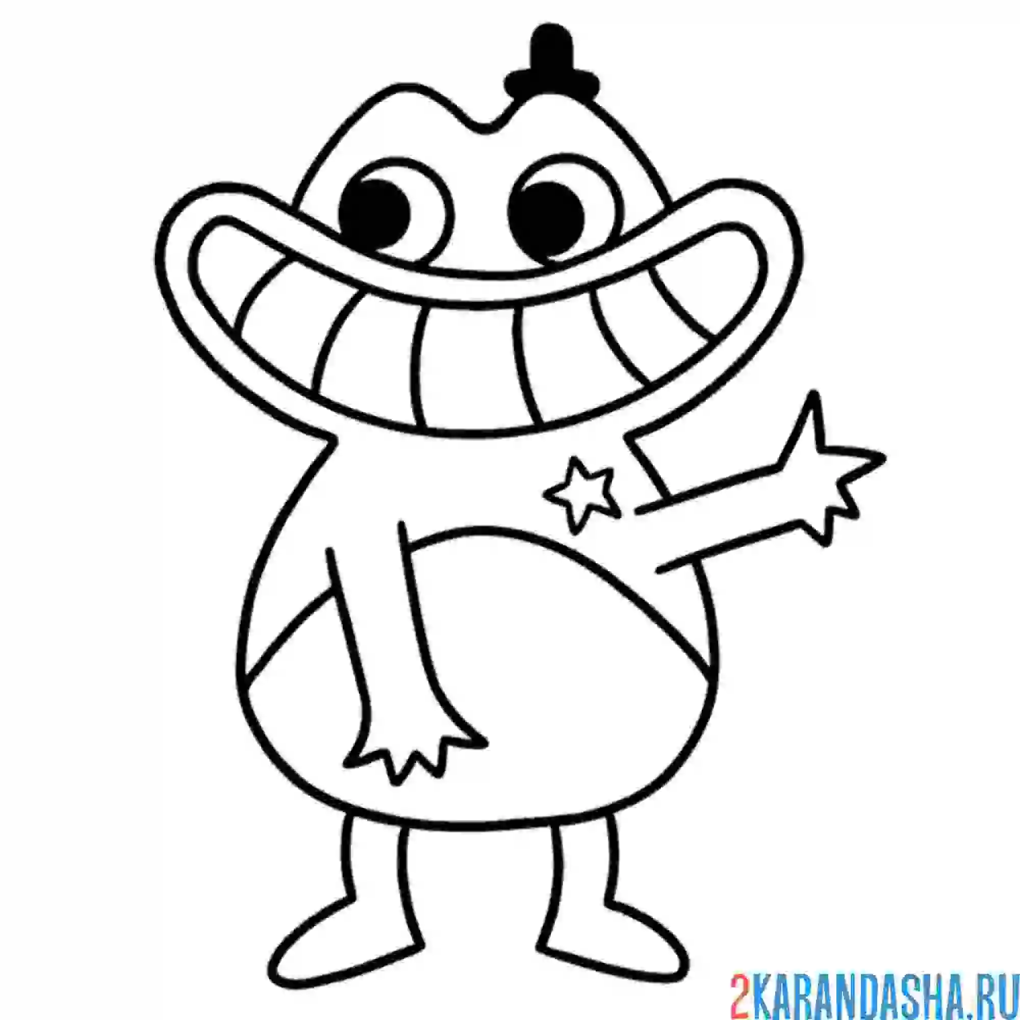 Раскраска sheriff toadsterl сад банбан