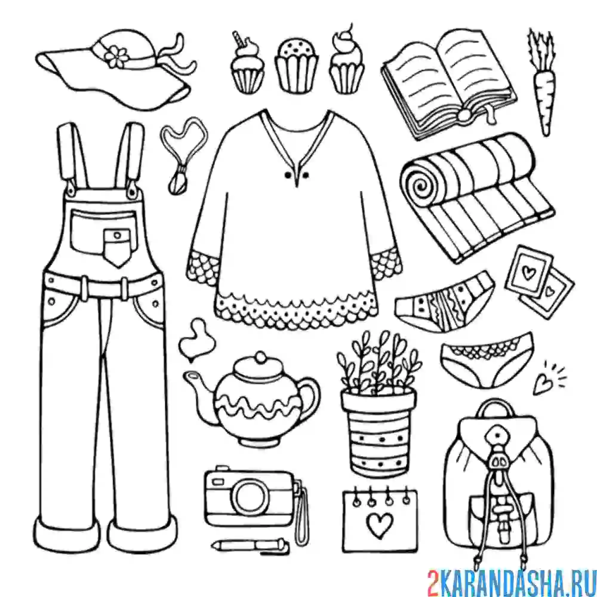 Раскраска одежда садовода