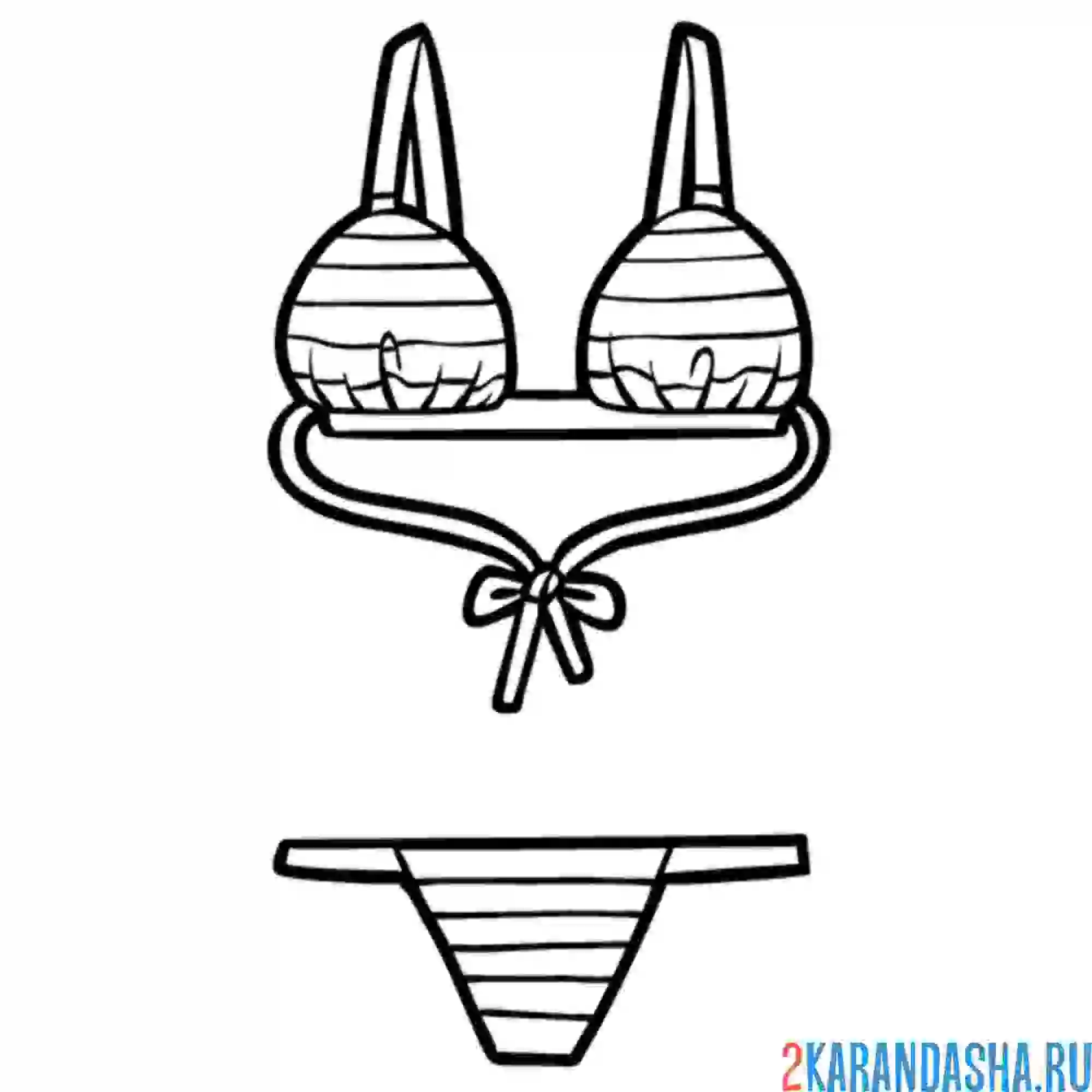 Раскраска купальник