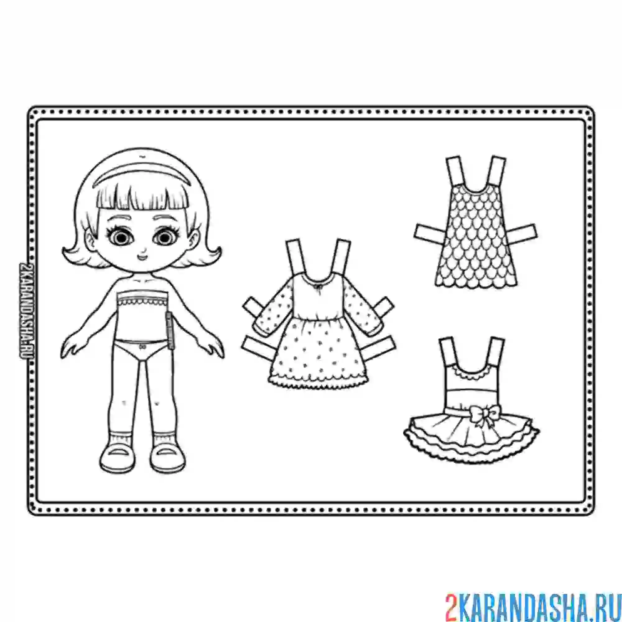 Раскраска бумажная кукла для вырезания адель одежда и кукла для вырезания
