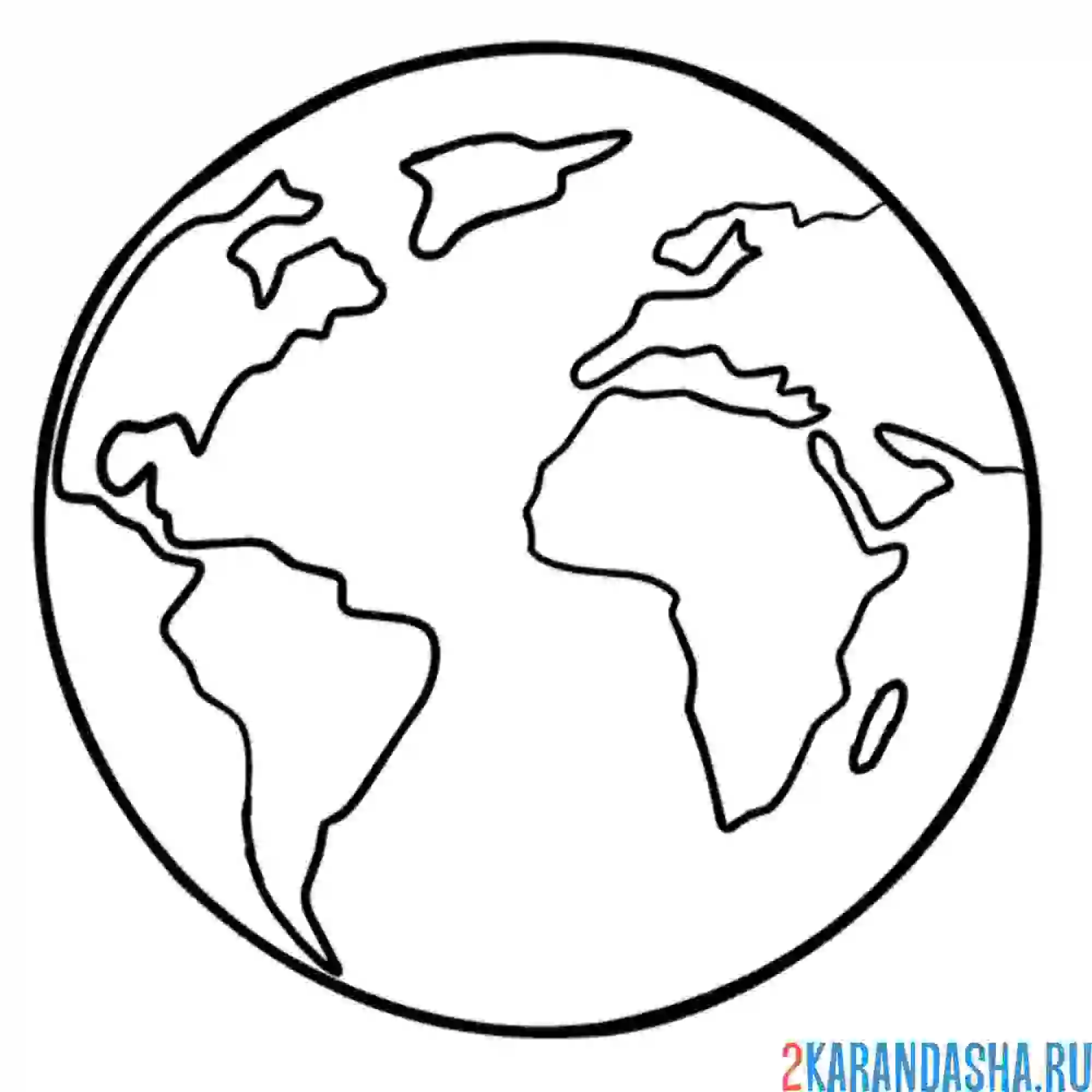 Раскраска планета земля круг