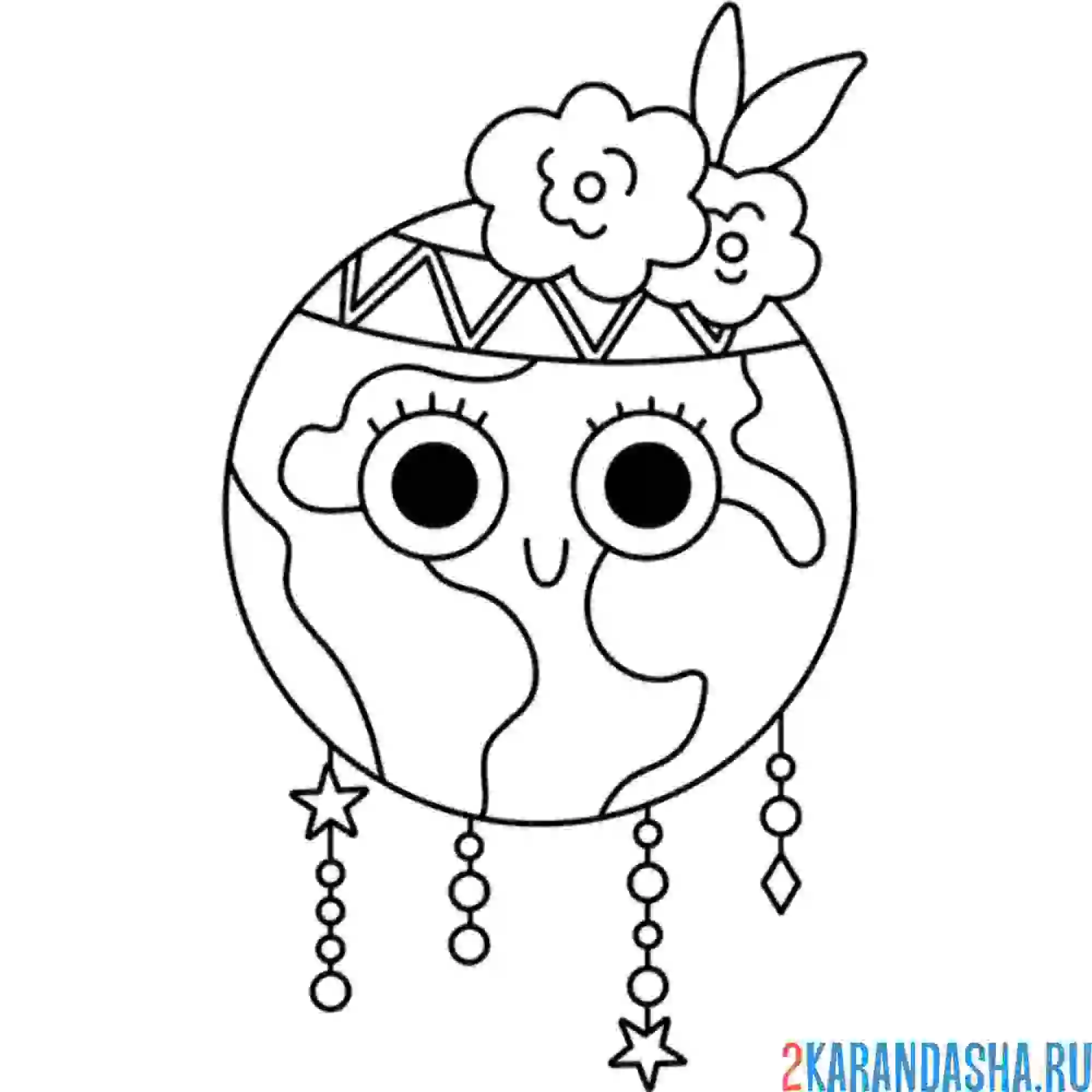 Раскраска земля индеец