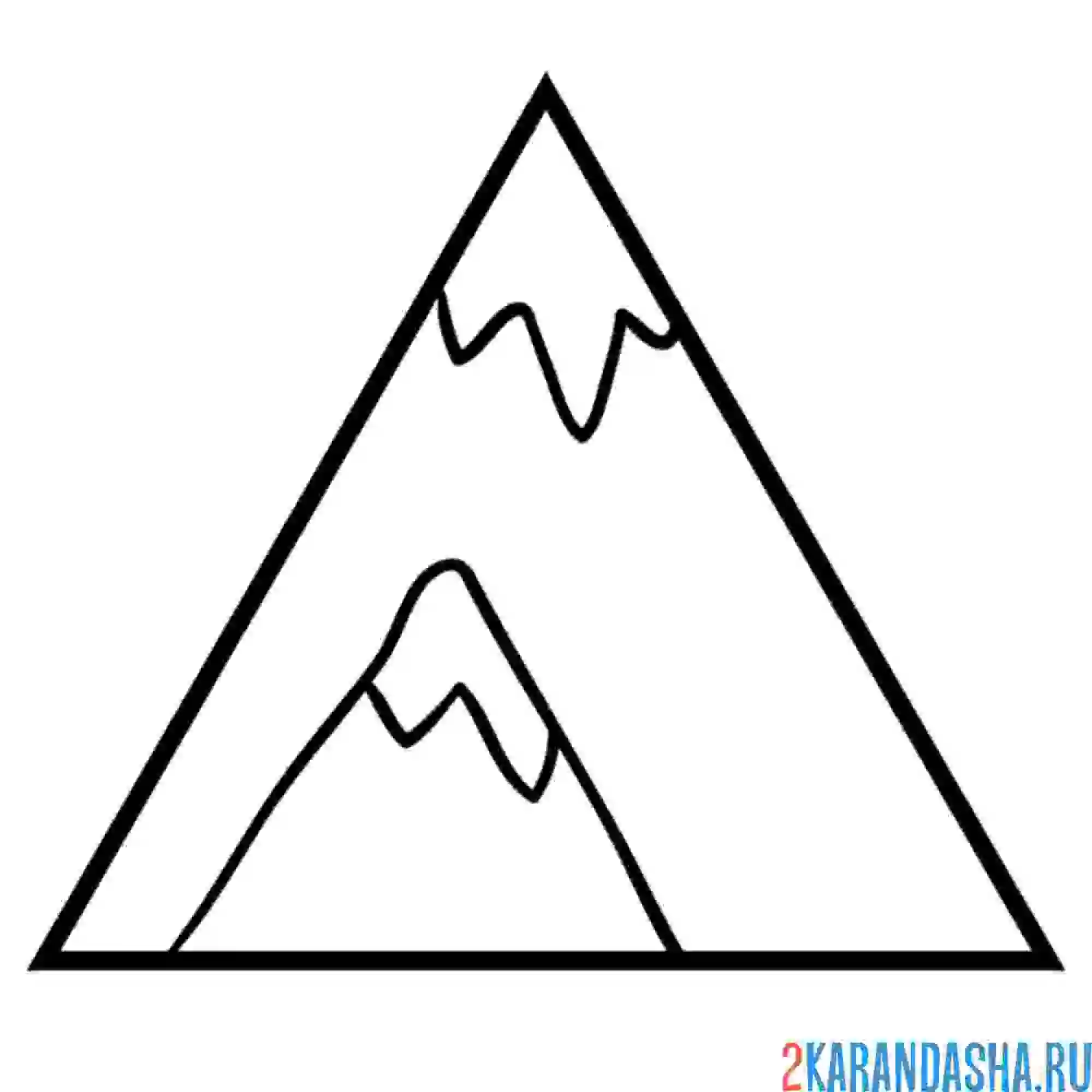 Раскраска простые горы треугольные