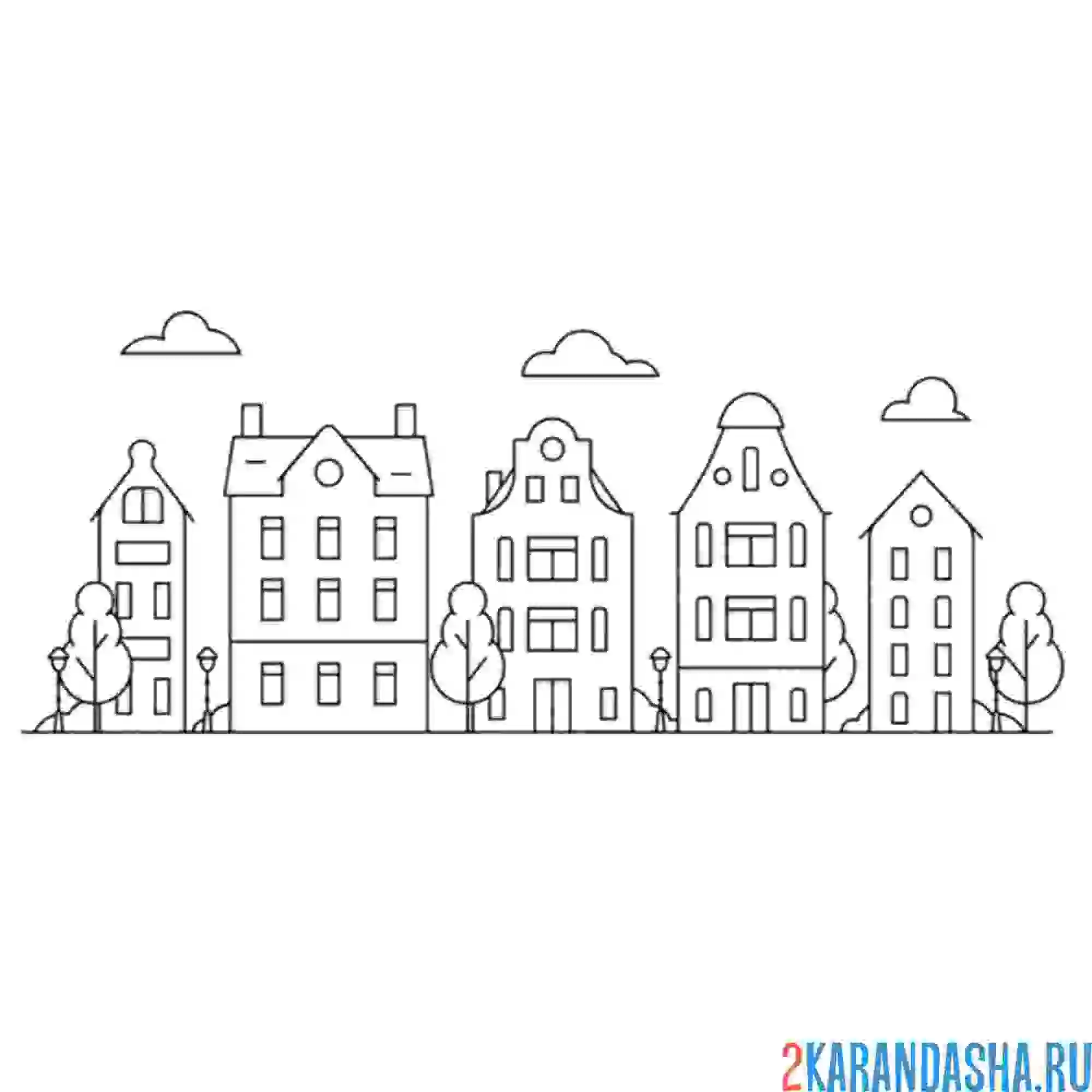 Раскраска амстердам город