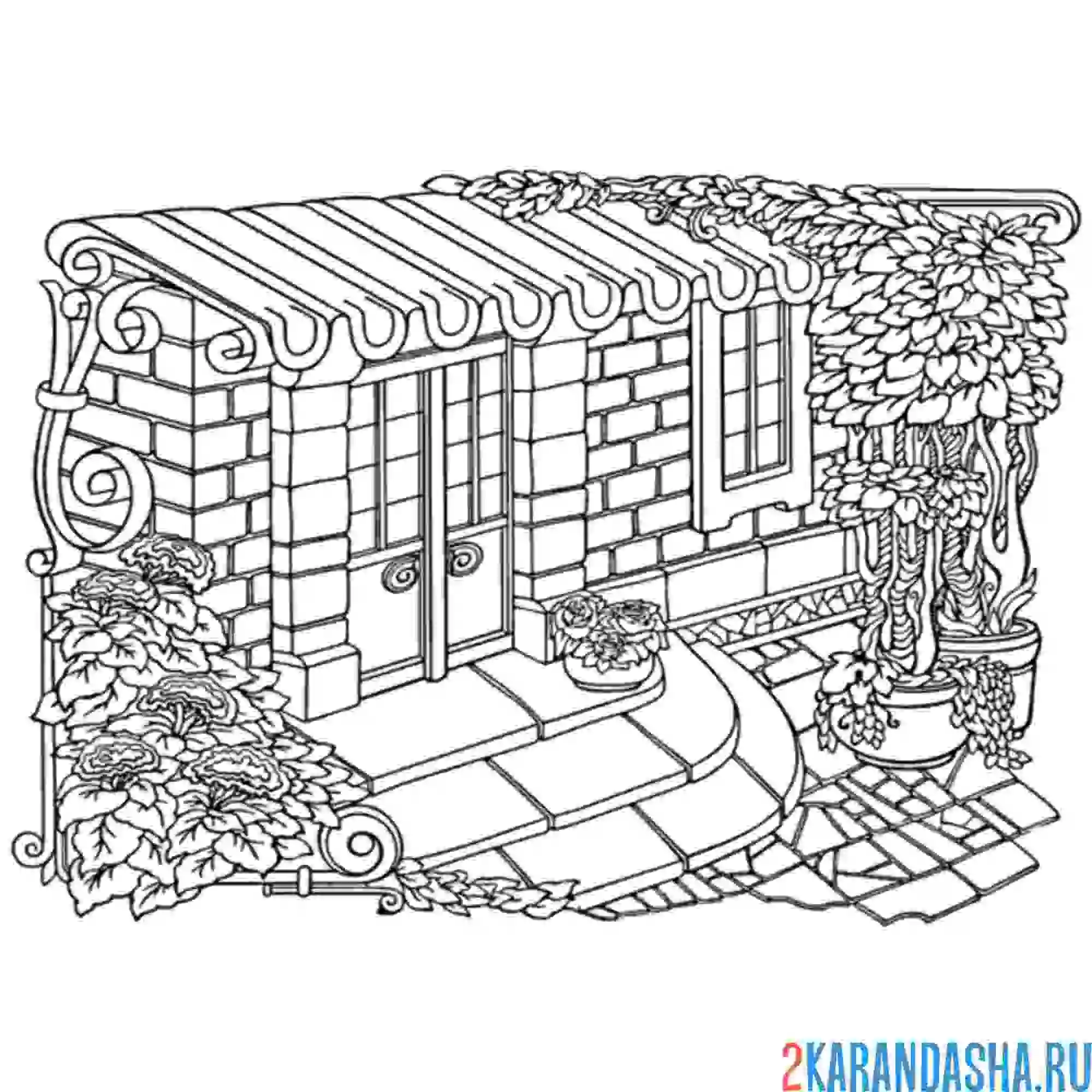 Раскраска итальянский город