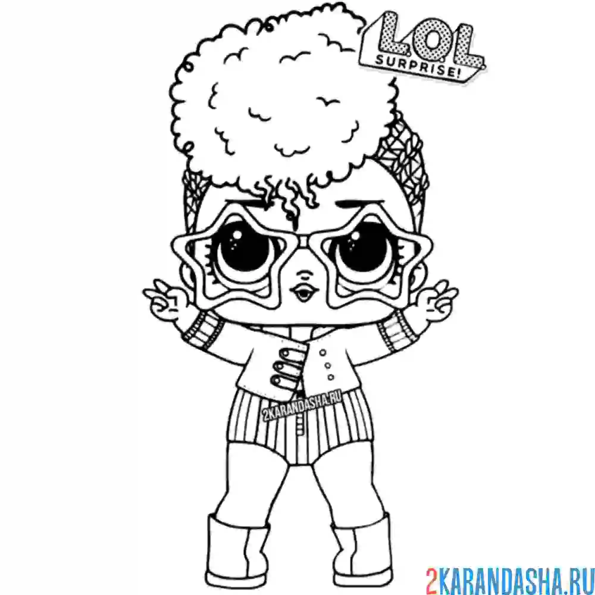 Раскраска кукла лол новая серия