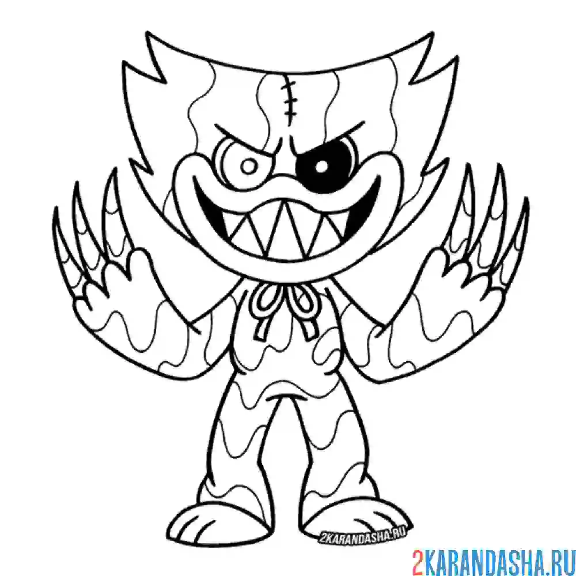 Раскраска хагги вагги радужный