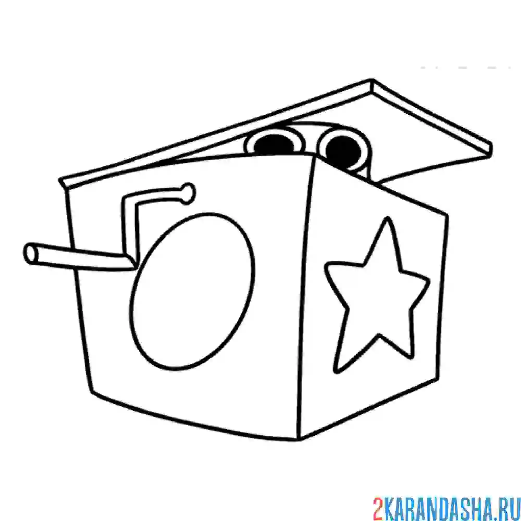 Раскраска коробка поппи плейтайм