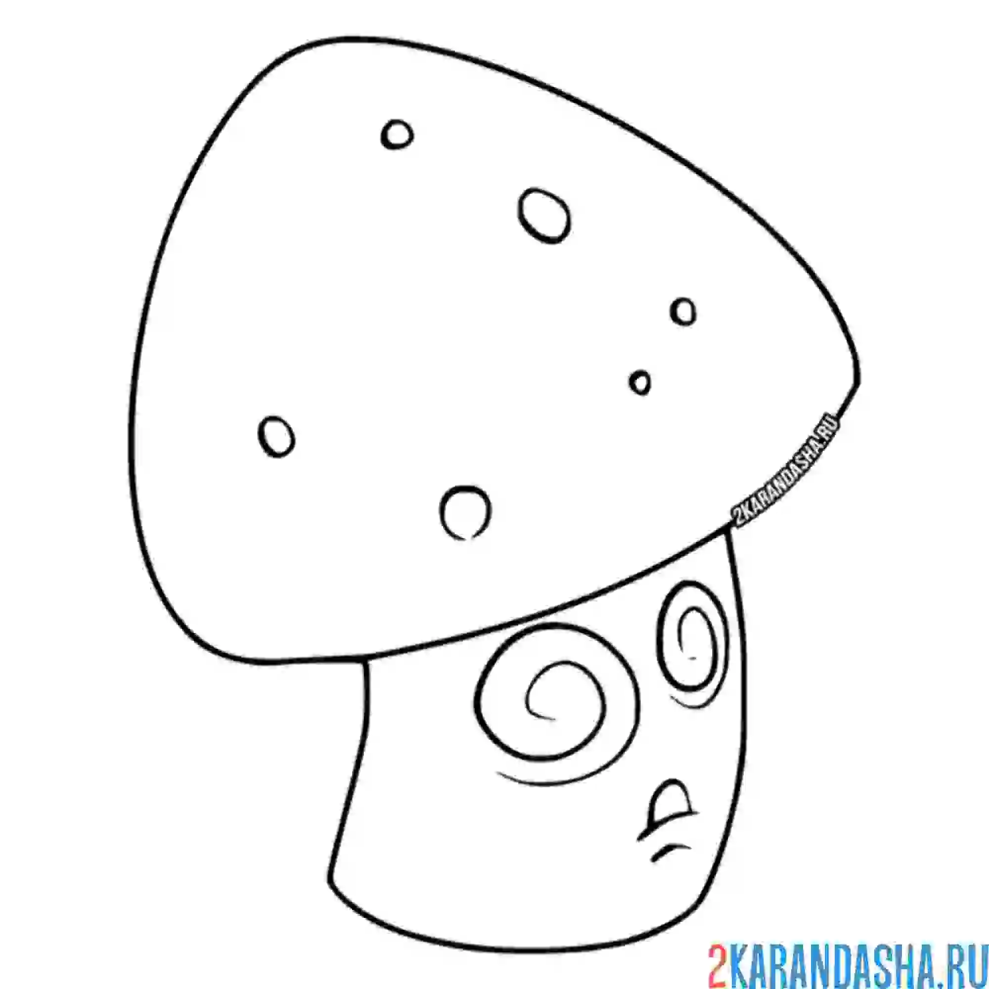 Раскраска гипно-гриб