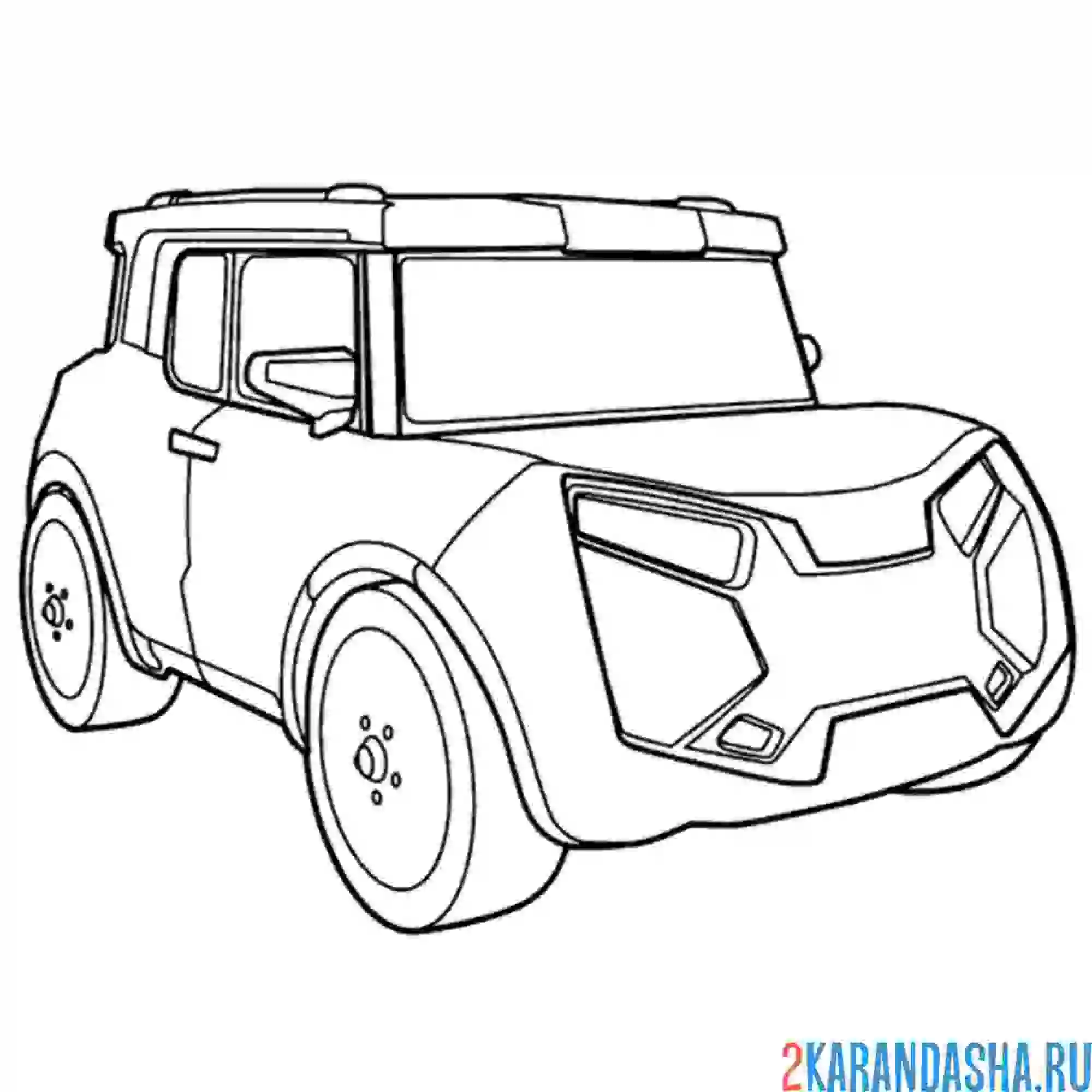 Раскраска машина тобот х