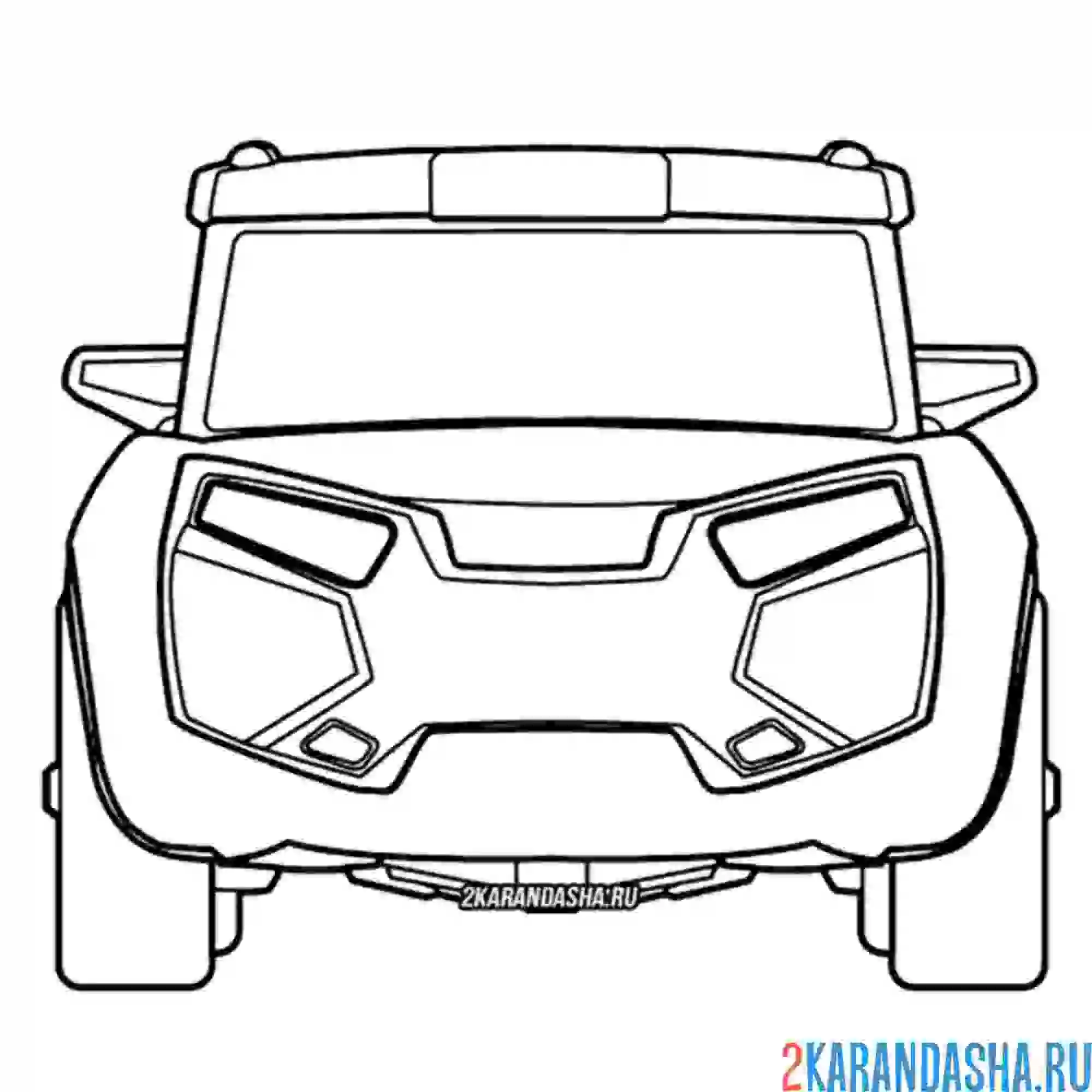 Раскраска тобот машина x