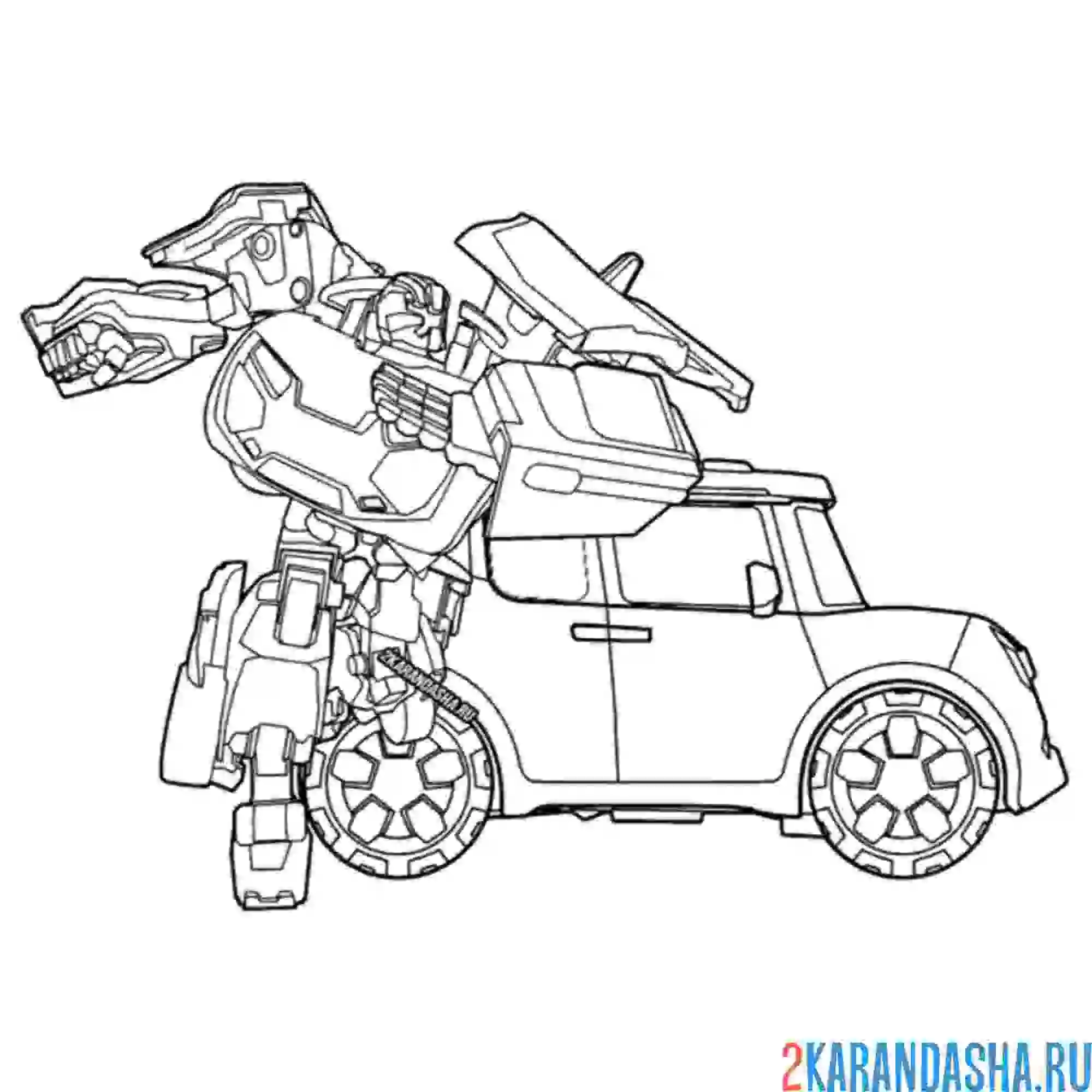 Раскраска тобот evolutinon х машина трансформер